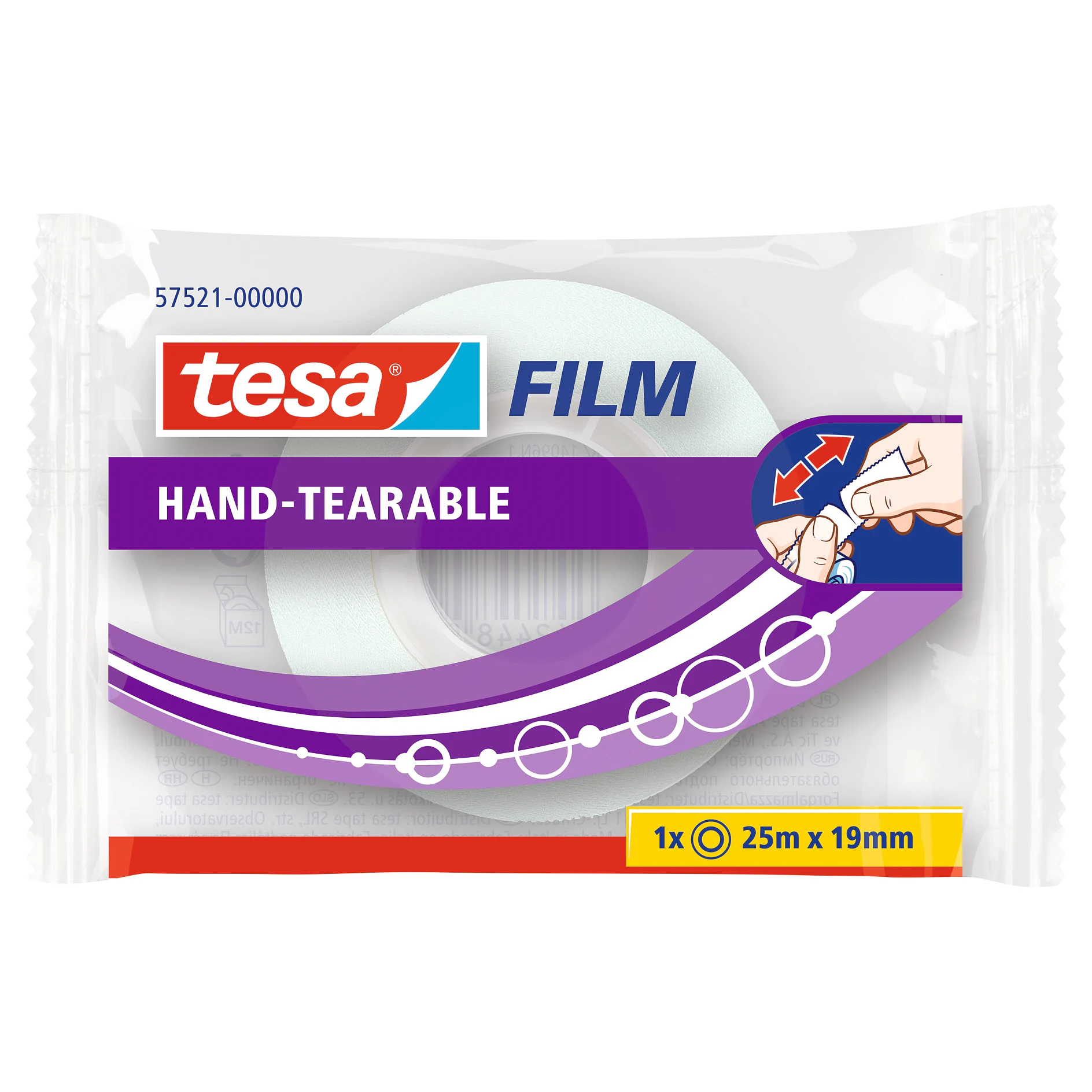 [en-en] 1 x tesafilm Hand-tearable 25:19, Flowpack