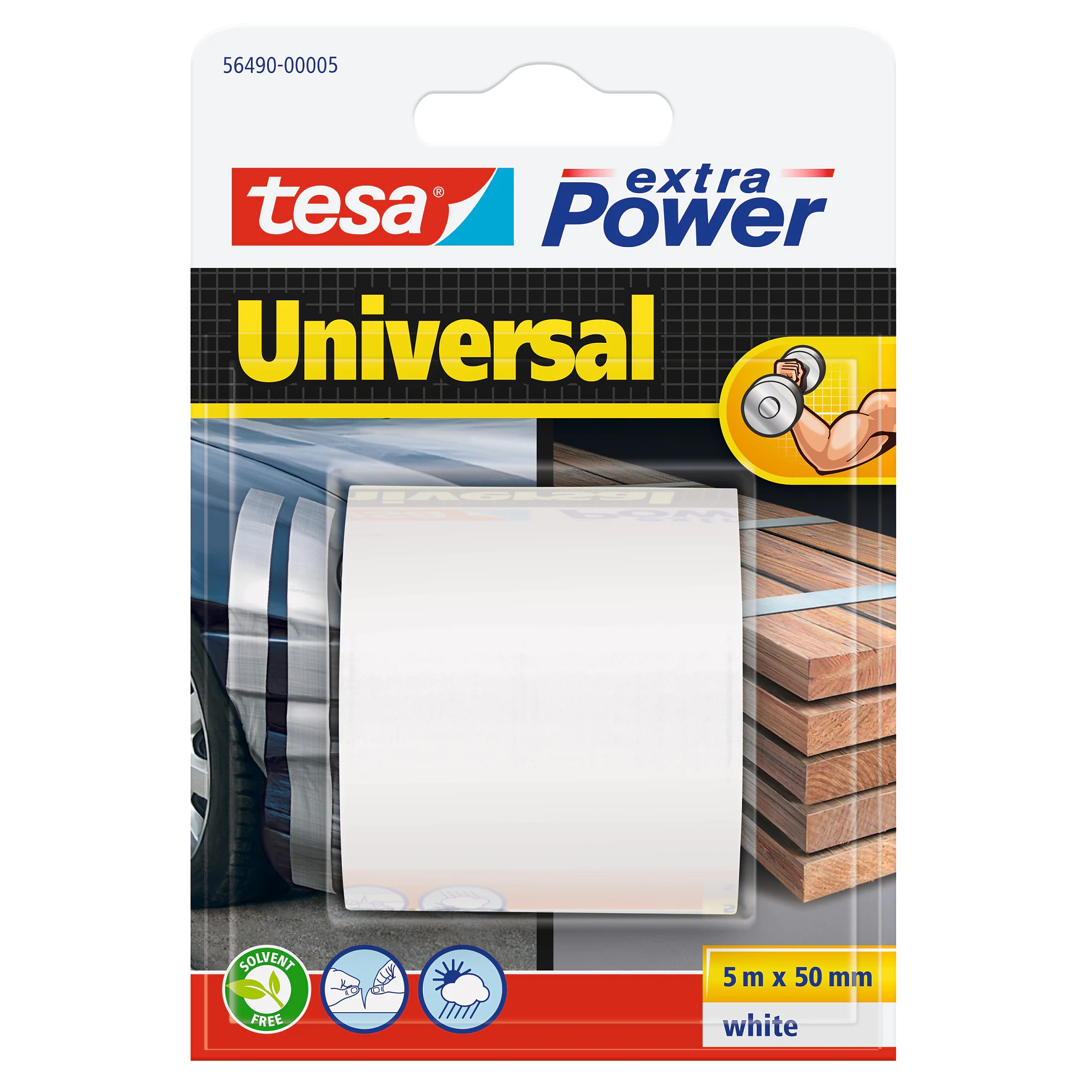 [en-en] tesa extra Power Universal, 5m x 50mm, white