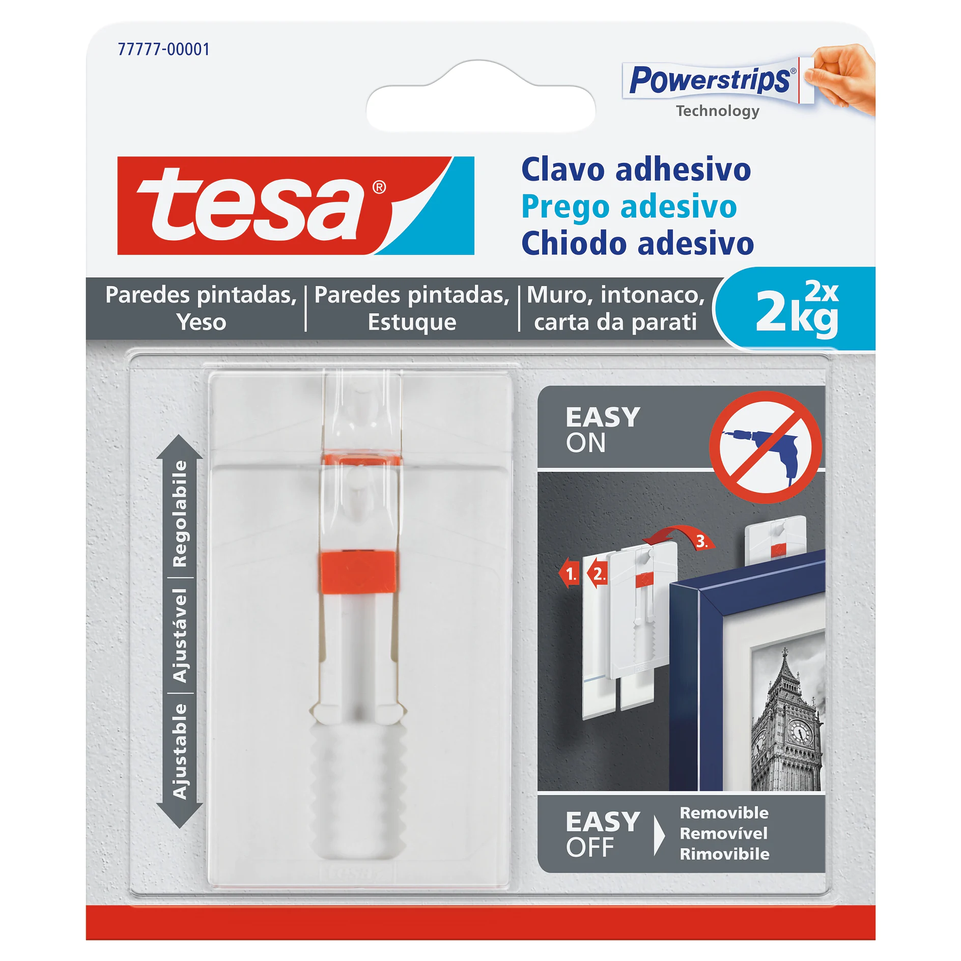 [en-en] tesa Smart Mounting System ADHESIVE NAIL ADJUST 2KG WAPA BLIST