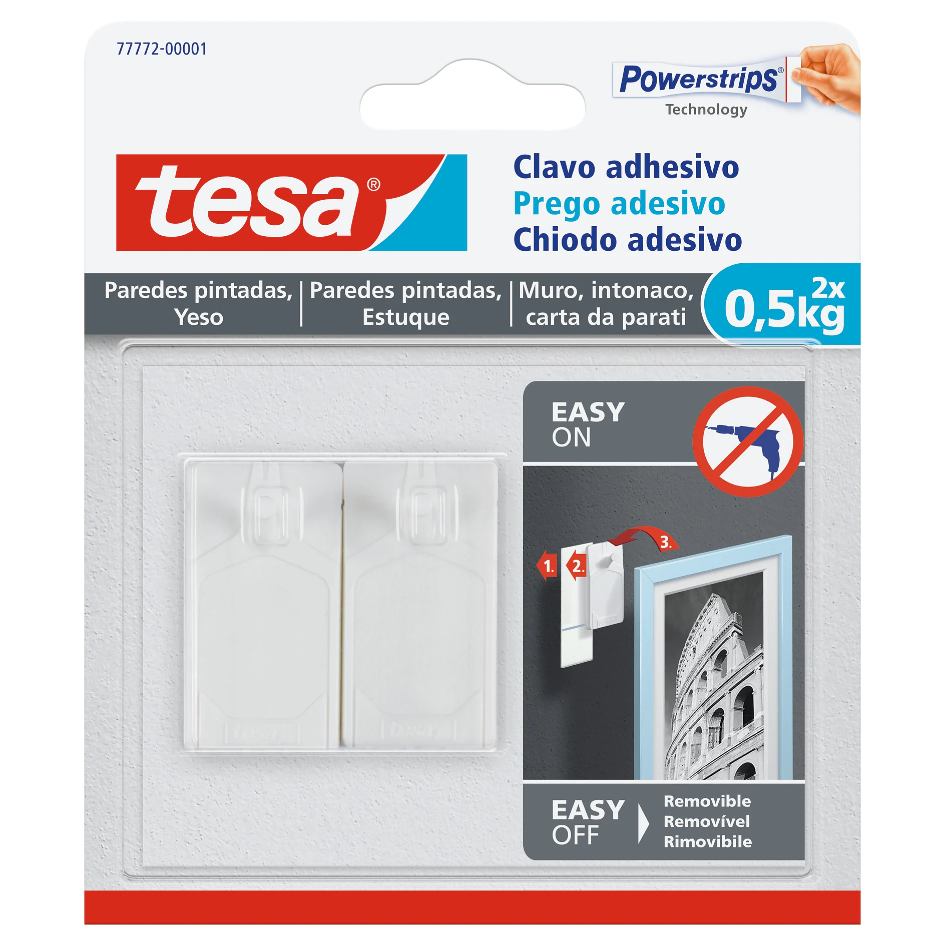 [en-en] tesa Smart Mounting System ADHESIVE NAIL 0,5KG WALLPAPER BLISTER