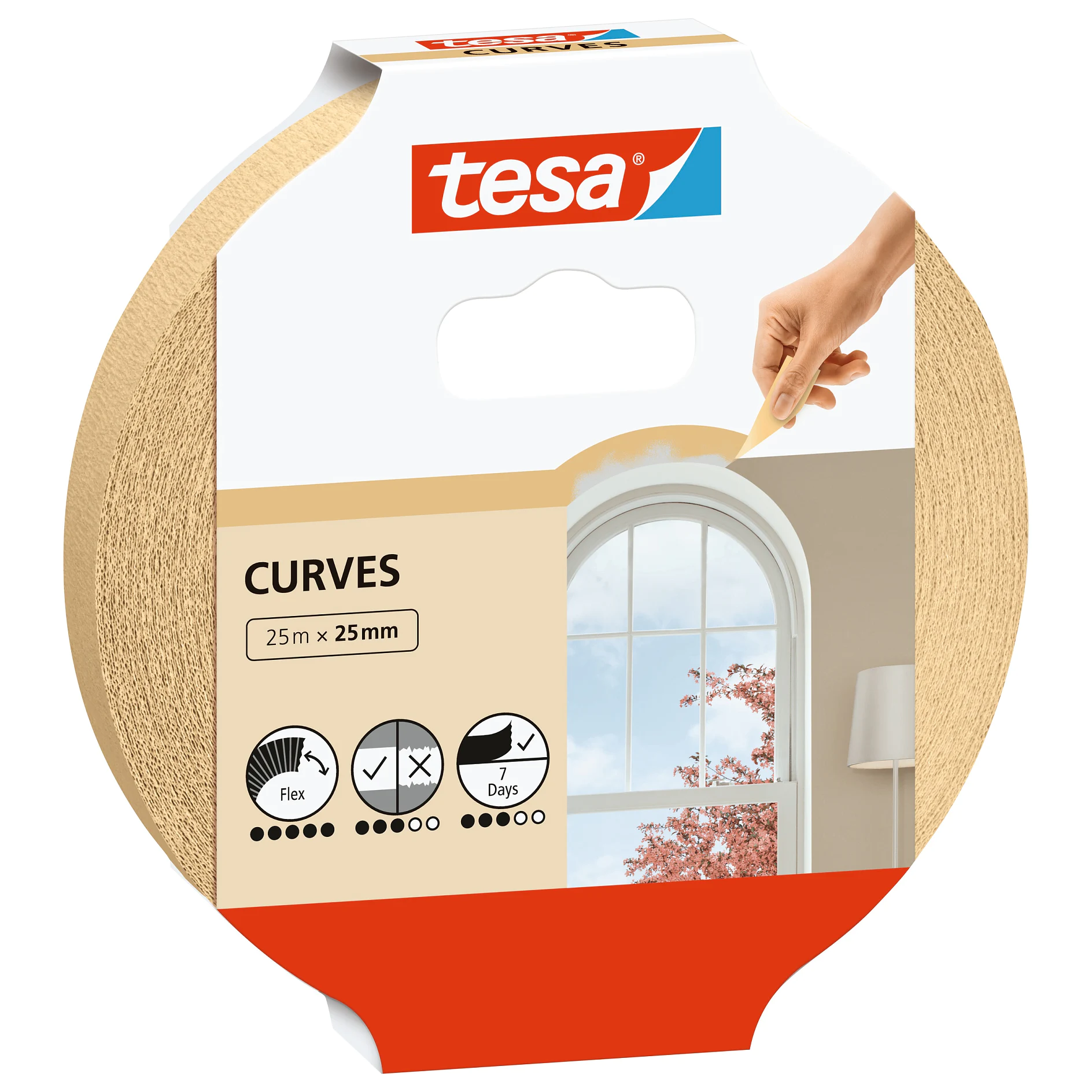 [en-en] tesa Masking&nbsp;Curves, 25m x 25mm