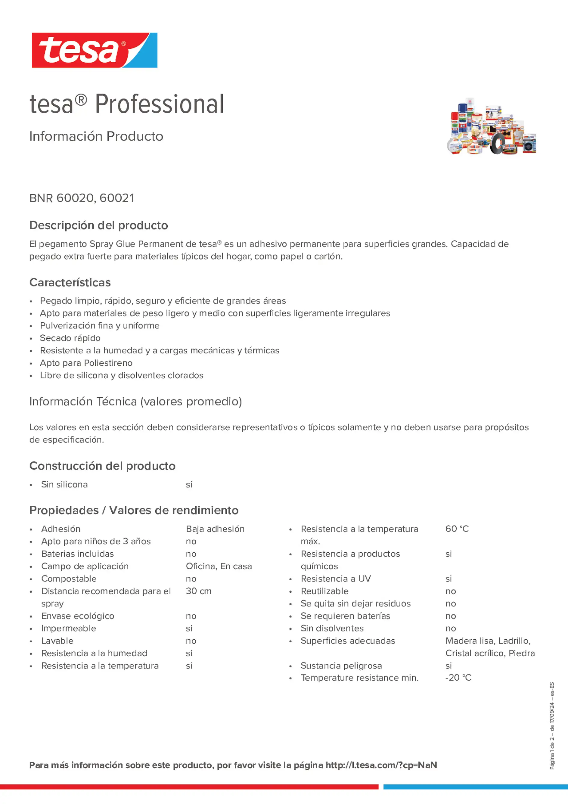 Product information_tesa® Professional 60021_es-ES