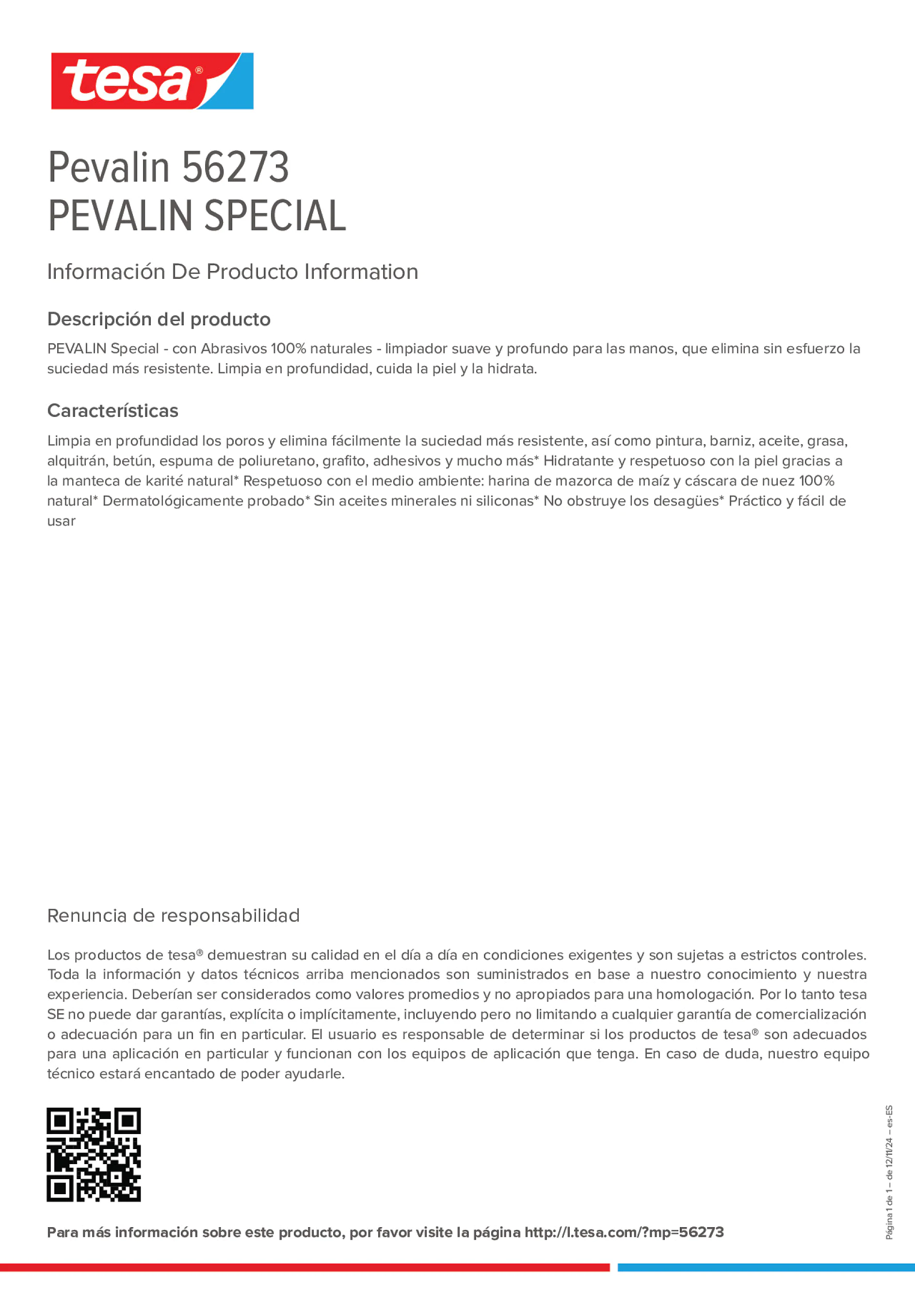 Product information_Pevalin 56273_es-ES