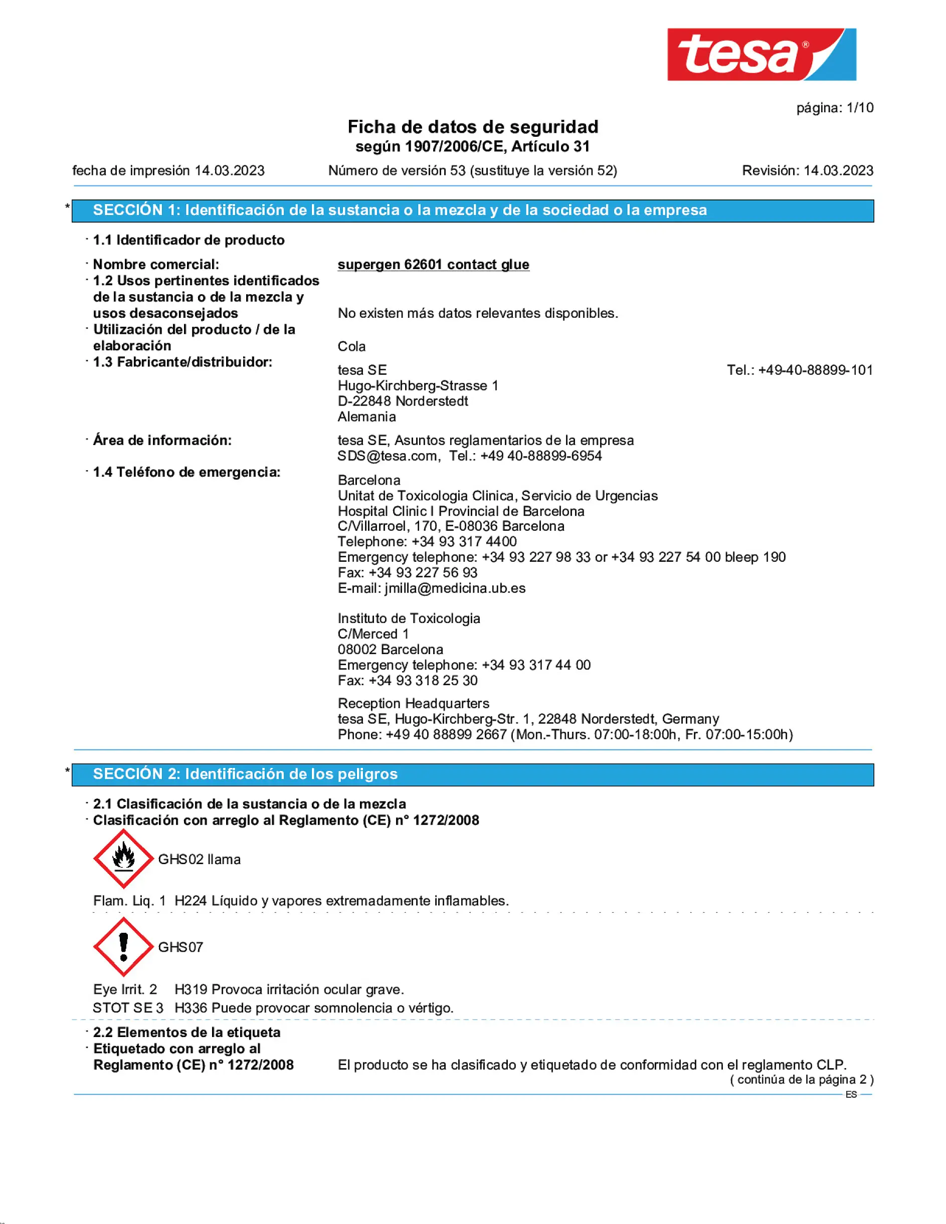 Safety data sheet_Supergen® 62601_es-ES_v53