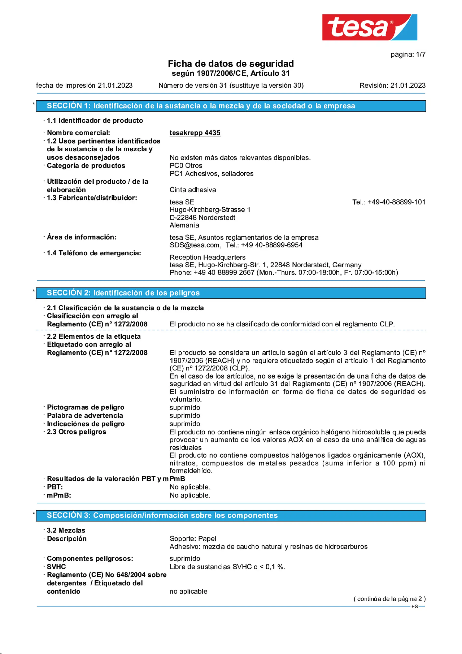 Safety data sheet_tesa® Professional 04435_es-ES_v31