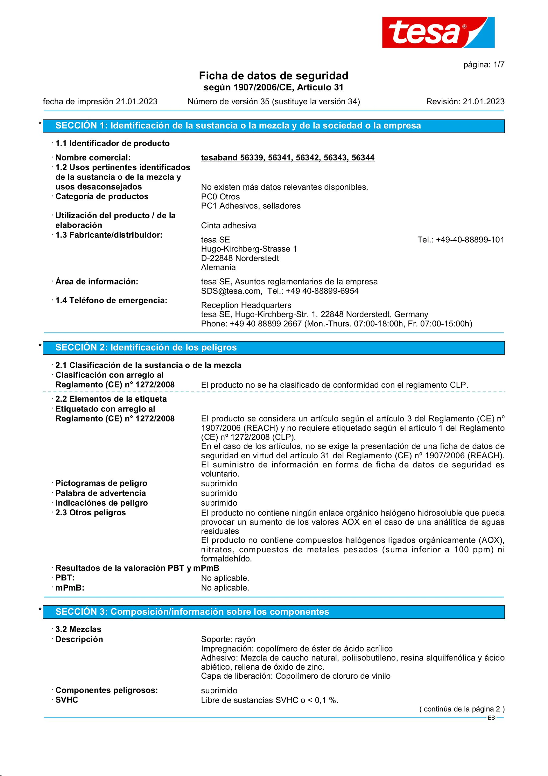 Safety data sheet_tesa® extra Power 56339_es-ES_v35