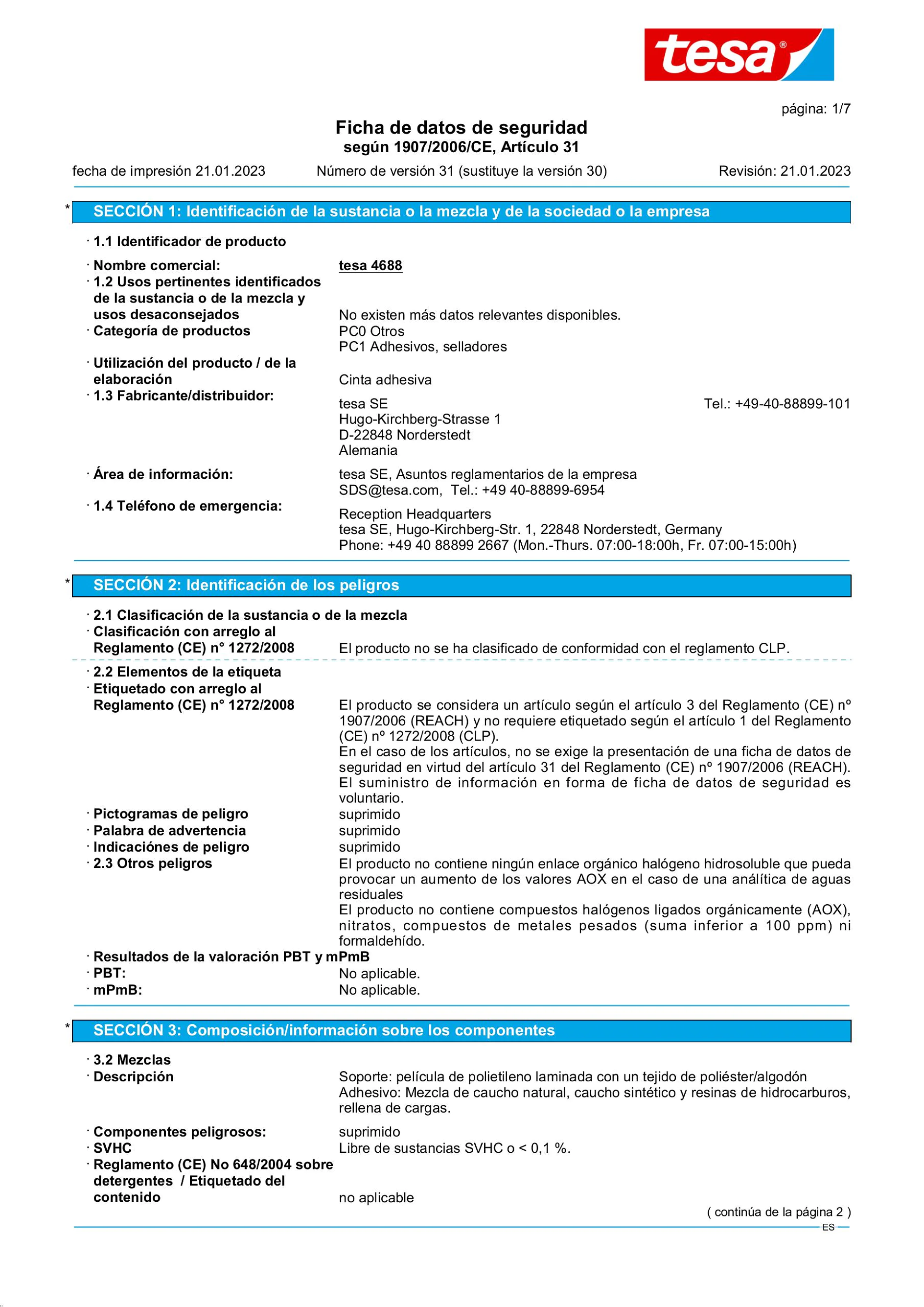 Safety data sheet_tesa® Professional 04688_es-ES_v31