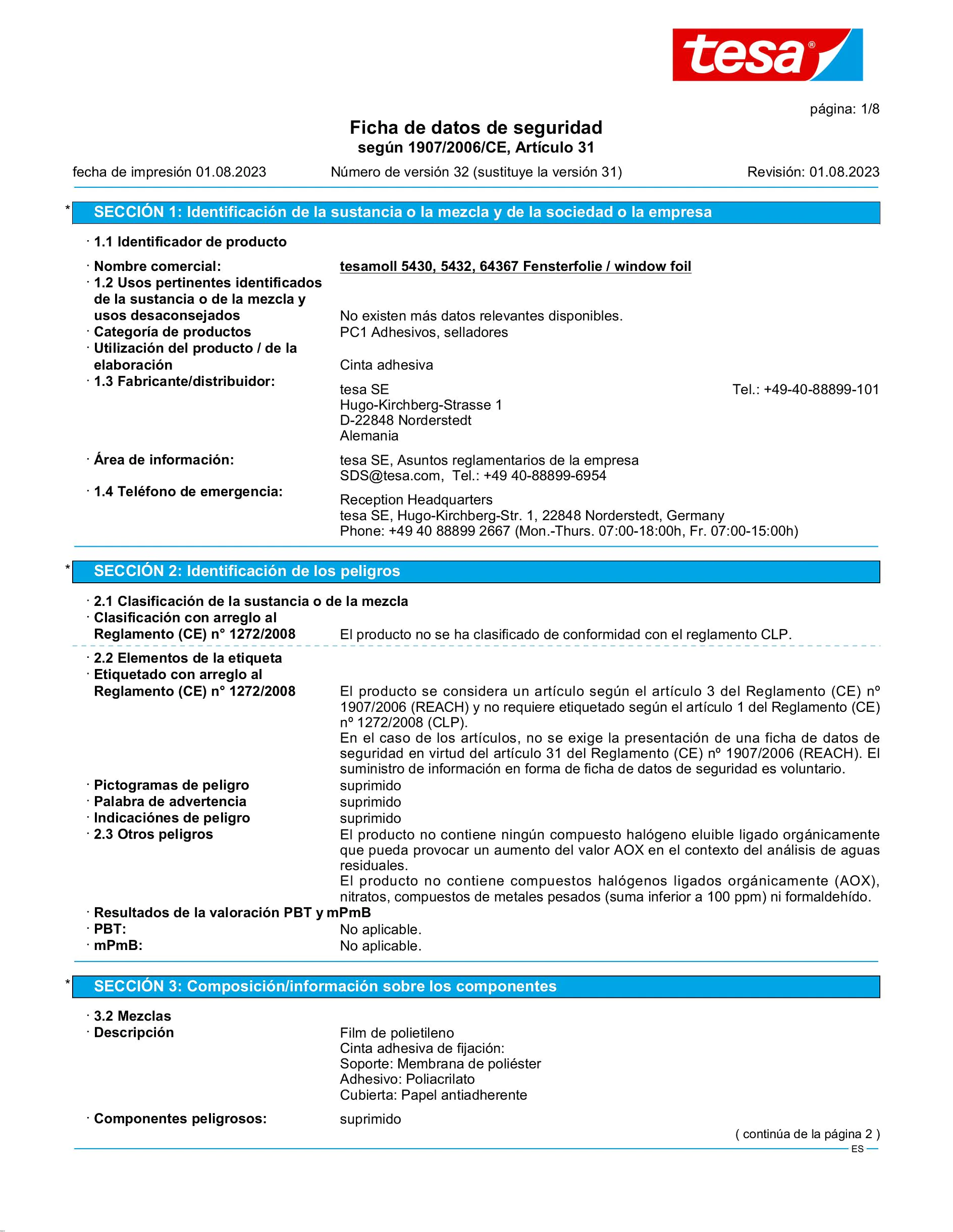 Safety data sheet_tesamoll® 5430_es-ES_v32