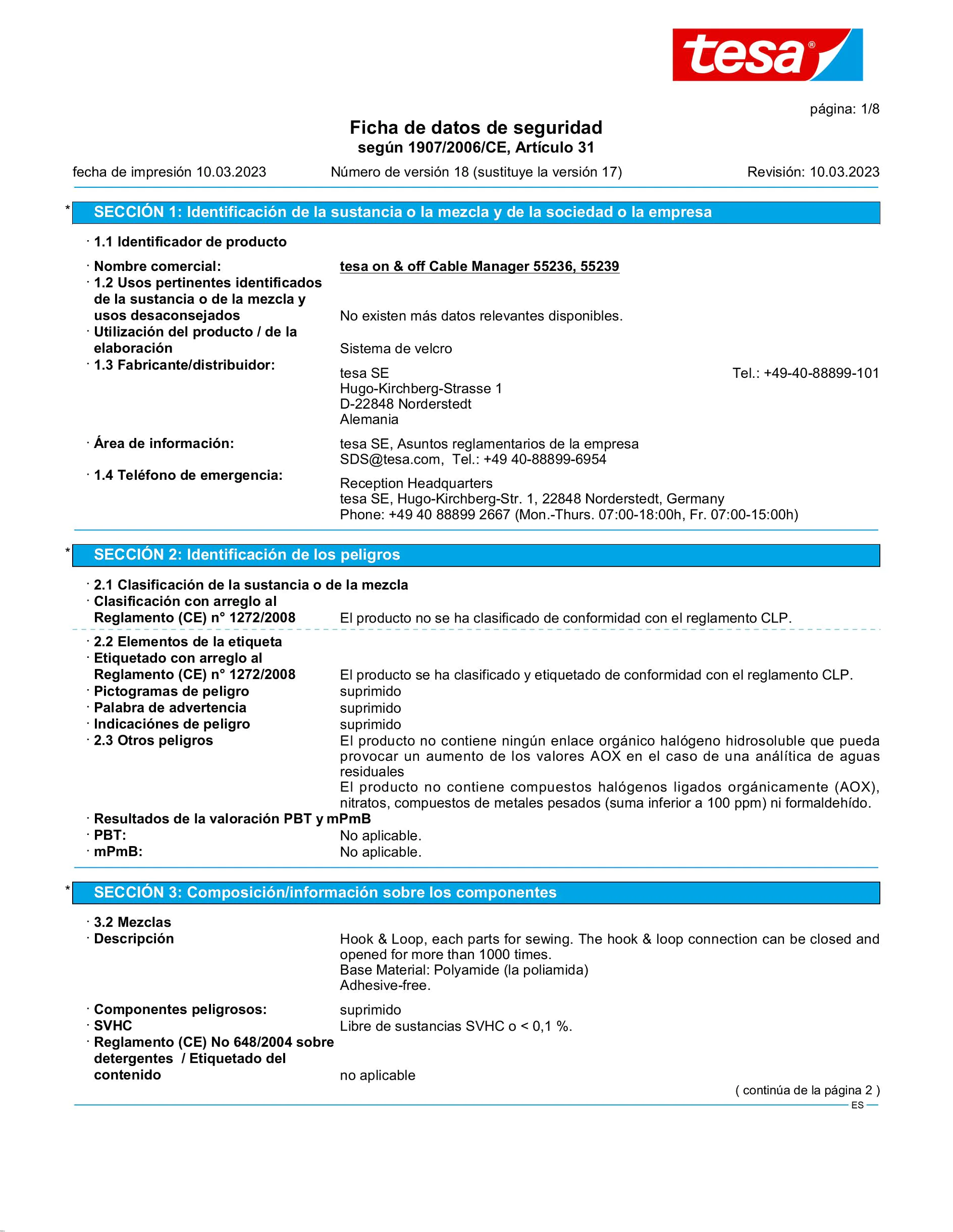 Safety data sheet_tesa® On & Off 55236_es-ES_v18