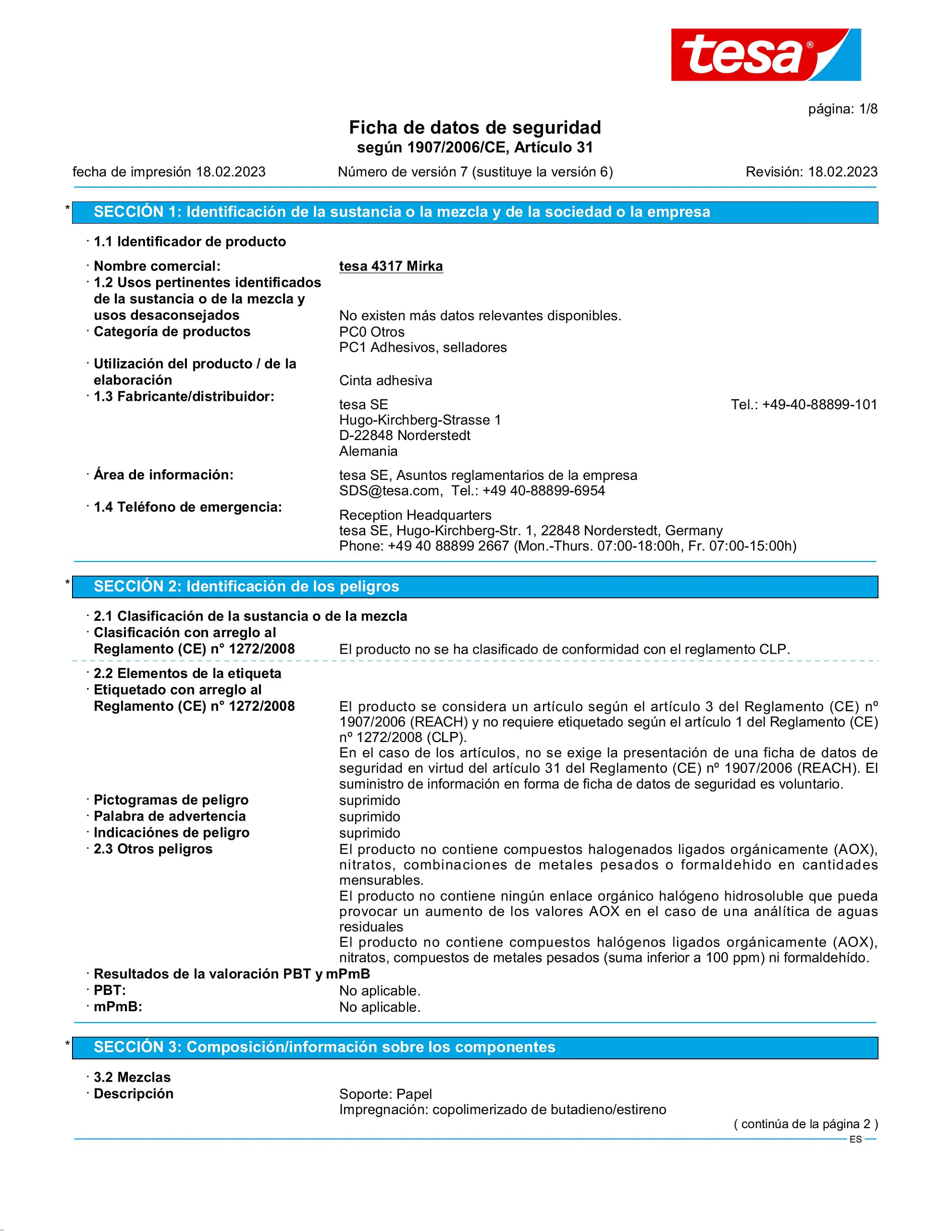 Safety data sheet_tesa® 04317_es-ES_v7