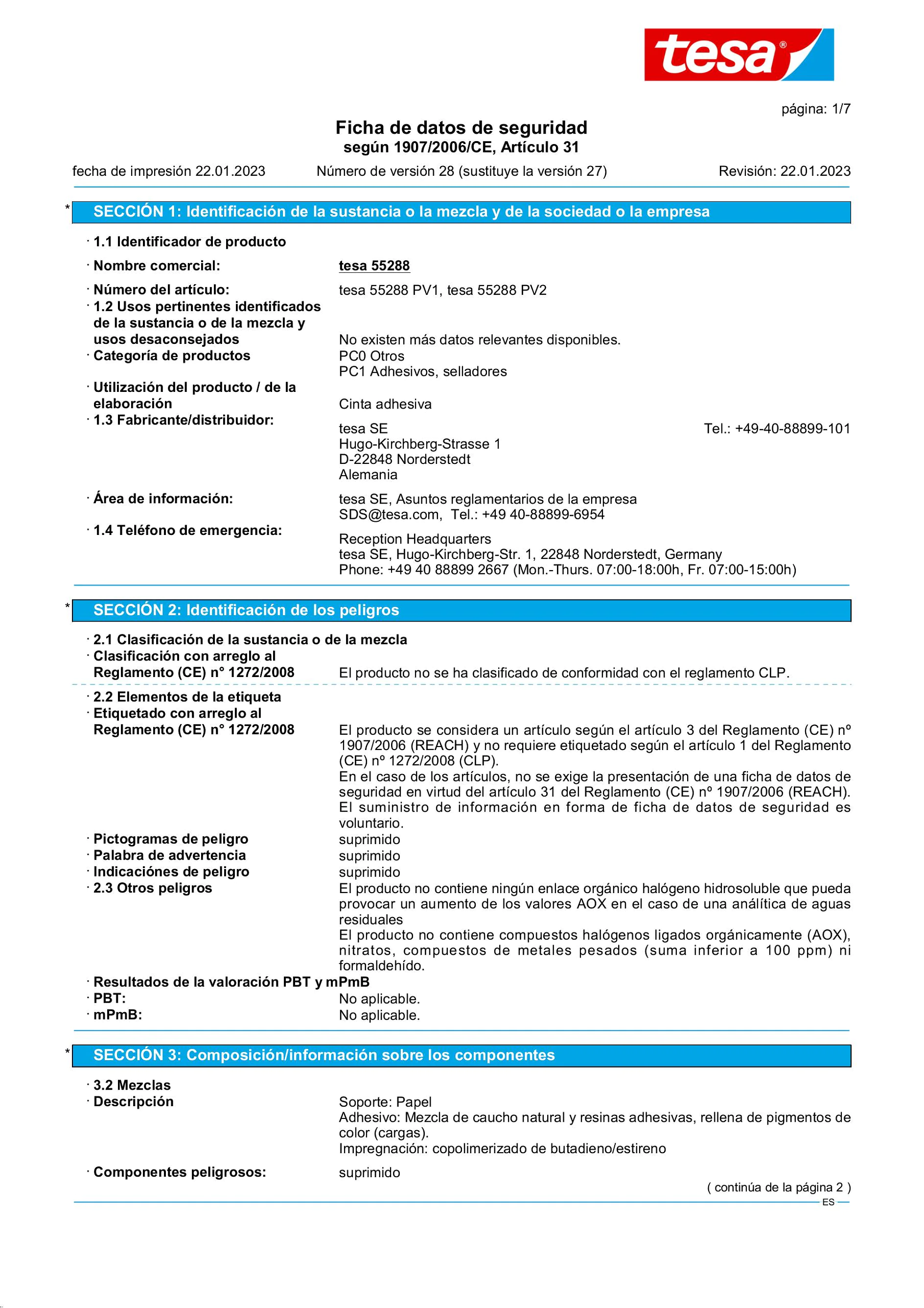 Safety data sheet_tesa® 55287_es-ES_v28