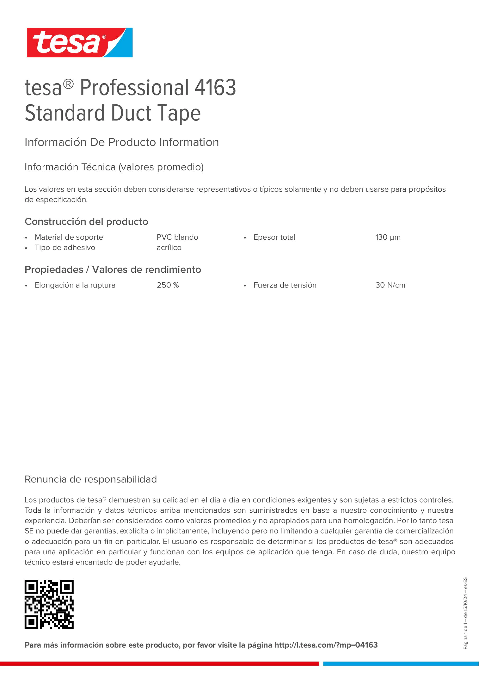 Product information_tesa® Professional 04163_es-ES