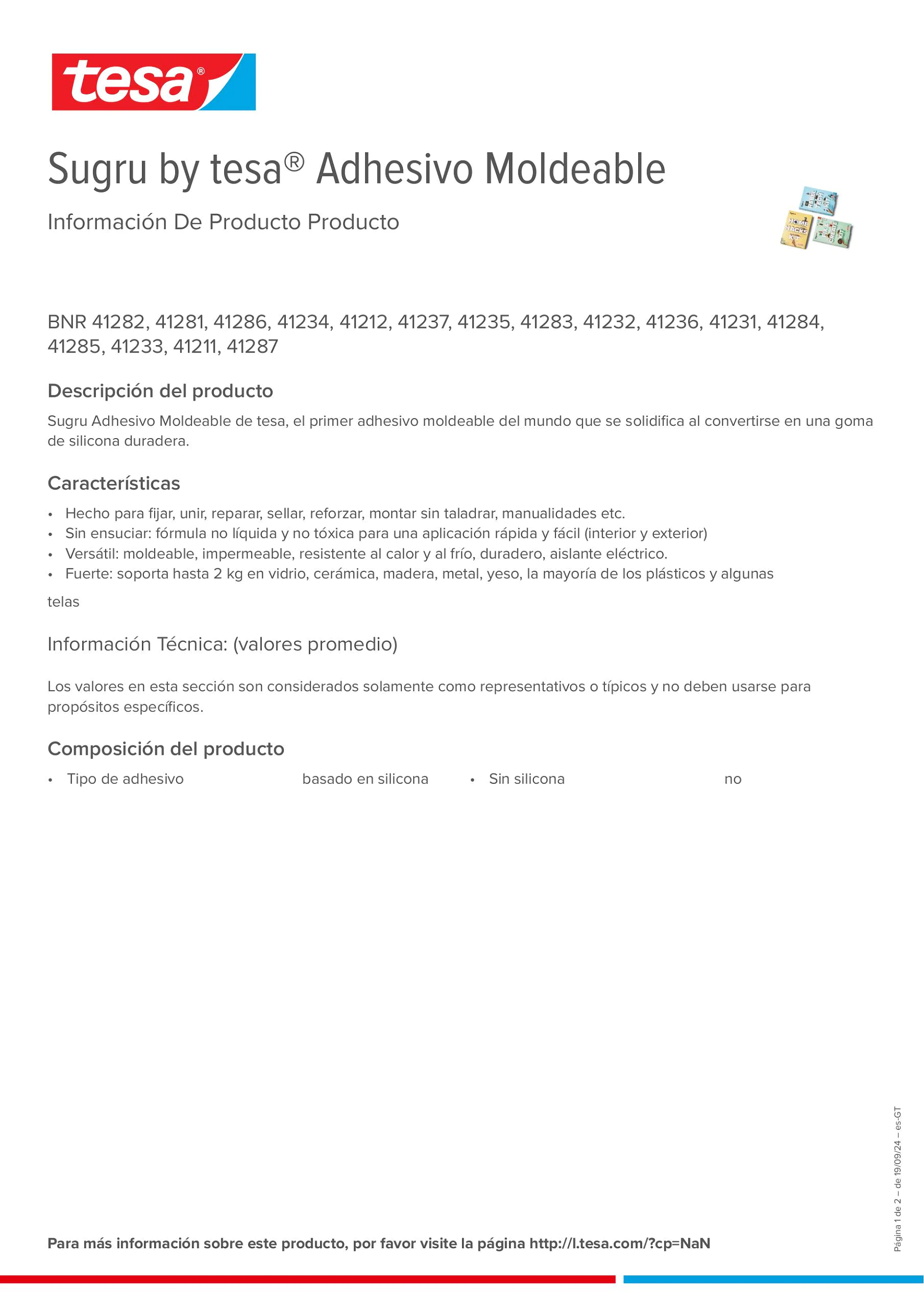 Product information_Sugru by tesa® 41282_es-GT