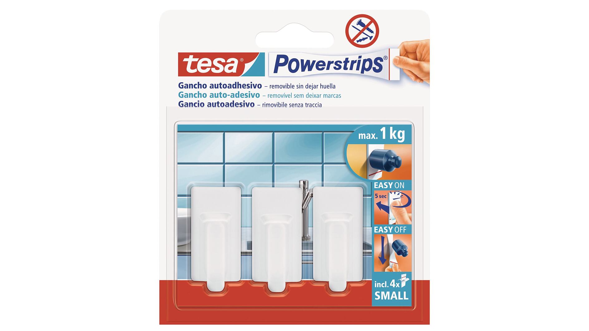 Perchas adhesivas Tesa Powerstrips