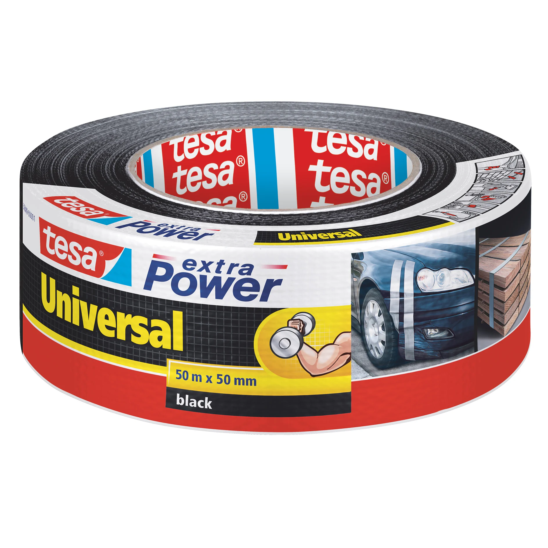 [en-en] tesa extra Power Universal, black, 50m x 50mm