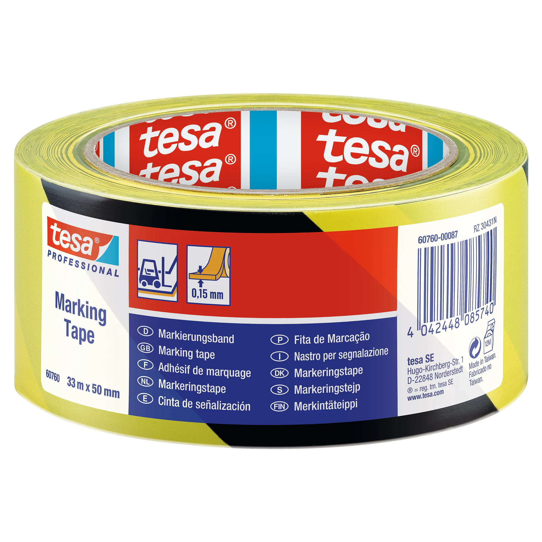 [en-en] tesa Professional Marking tape, yellow,33m x 50mm