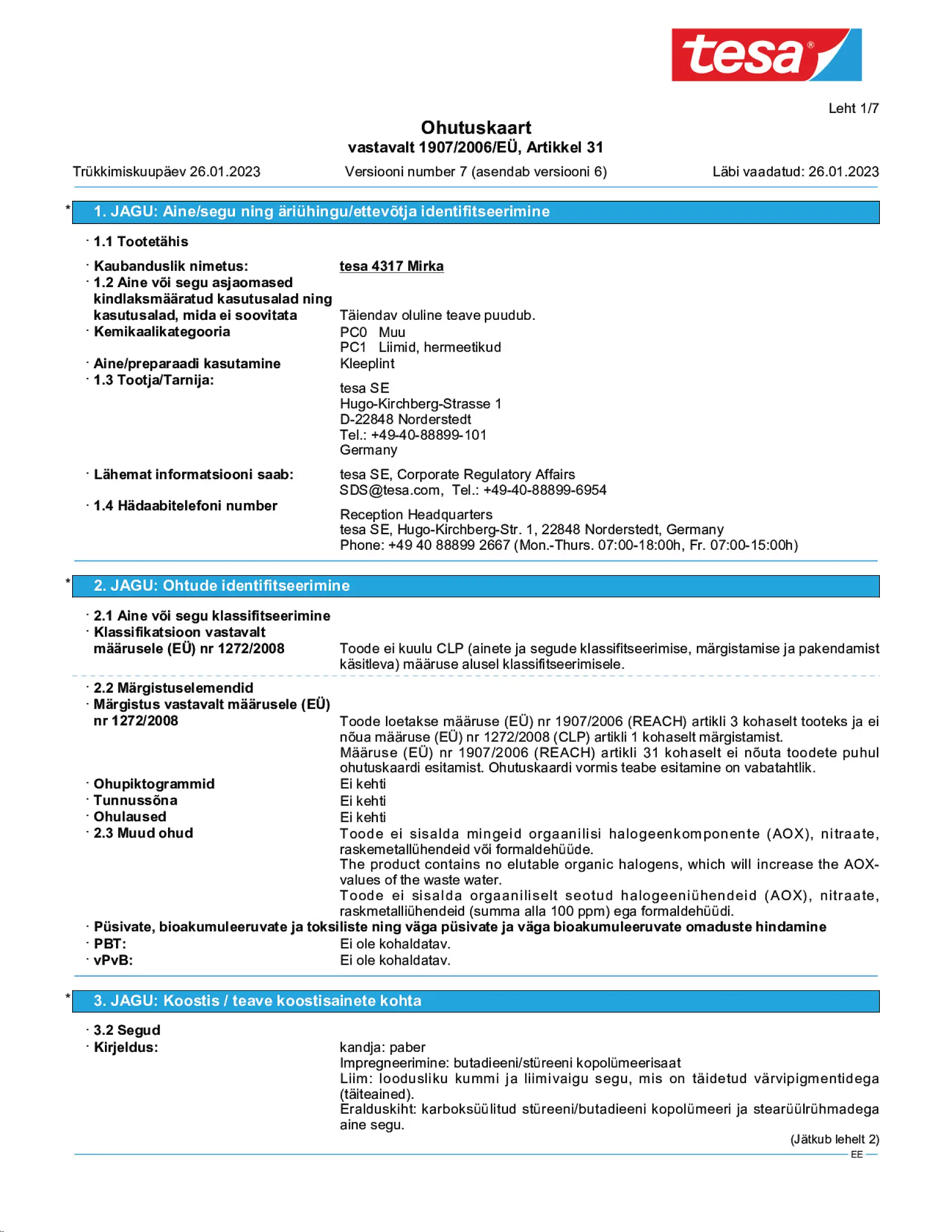 Safety data sheet_tesa® 04317_et-EE_v7