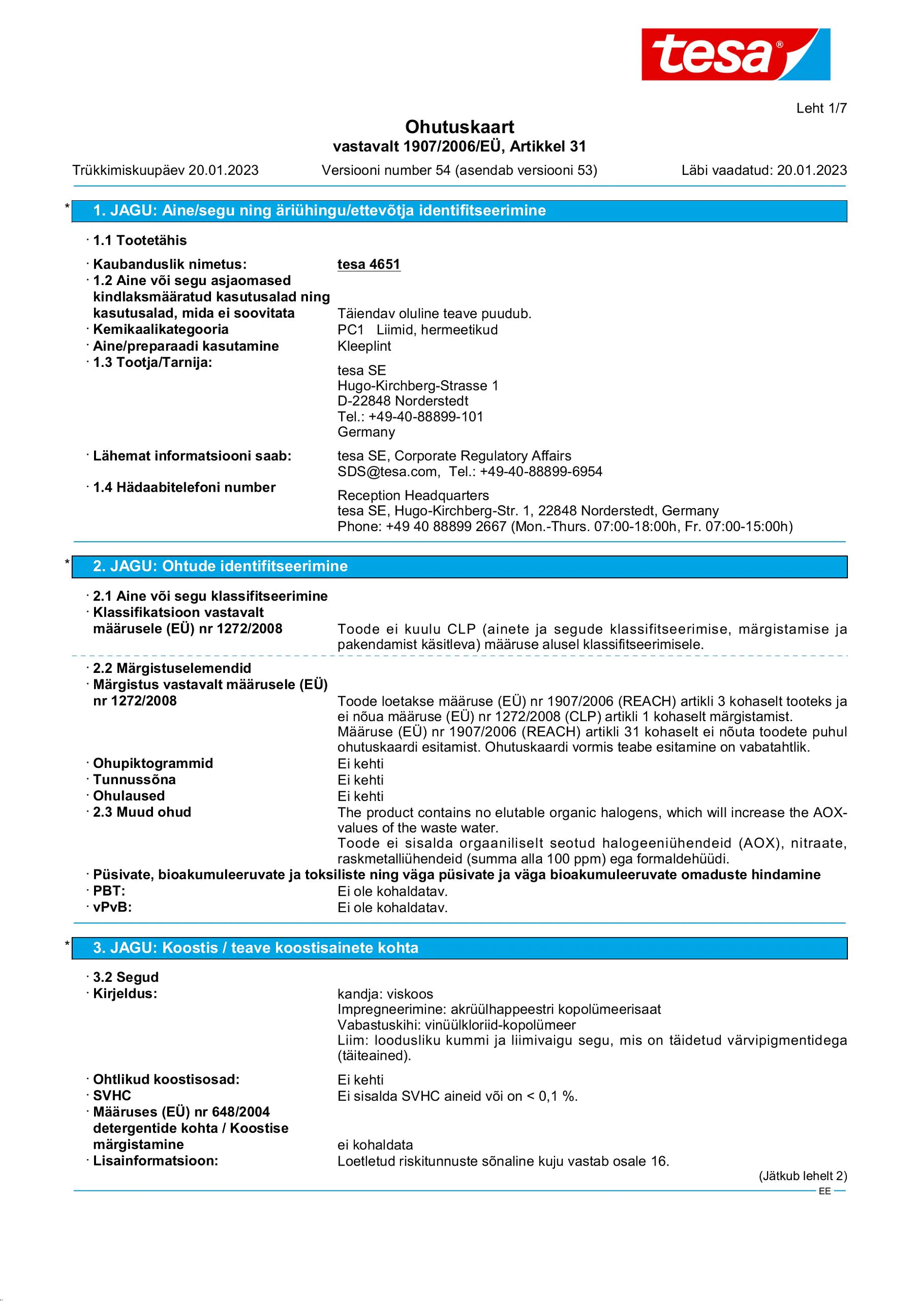 Safety data sheet_tesa® 04651_et-EE_v54