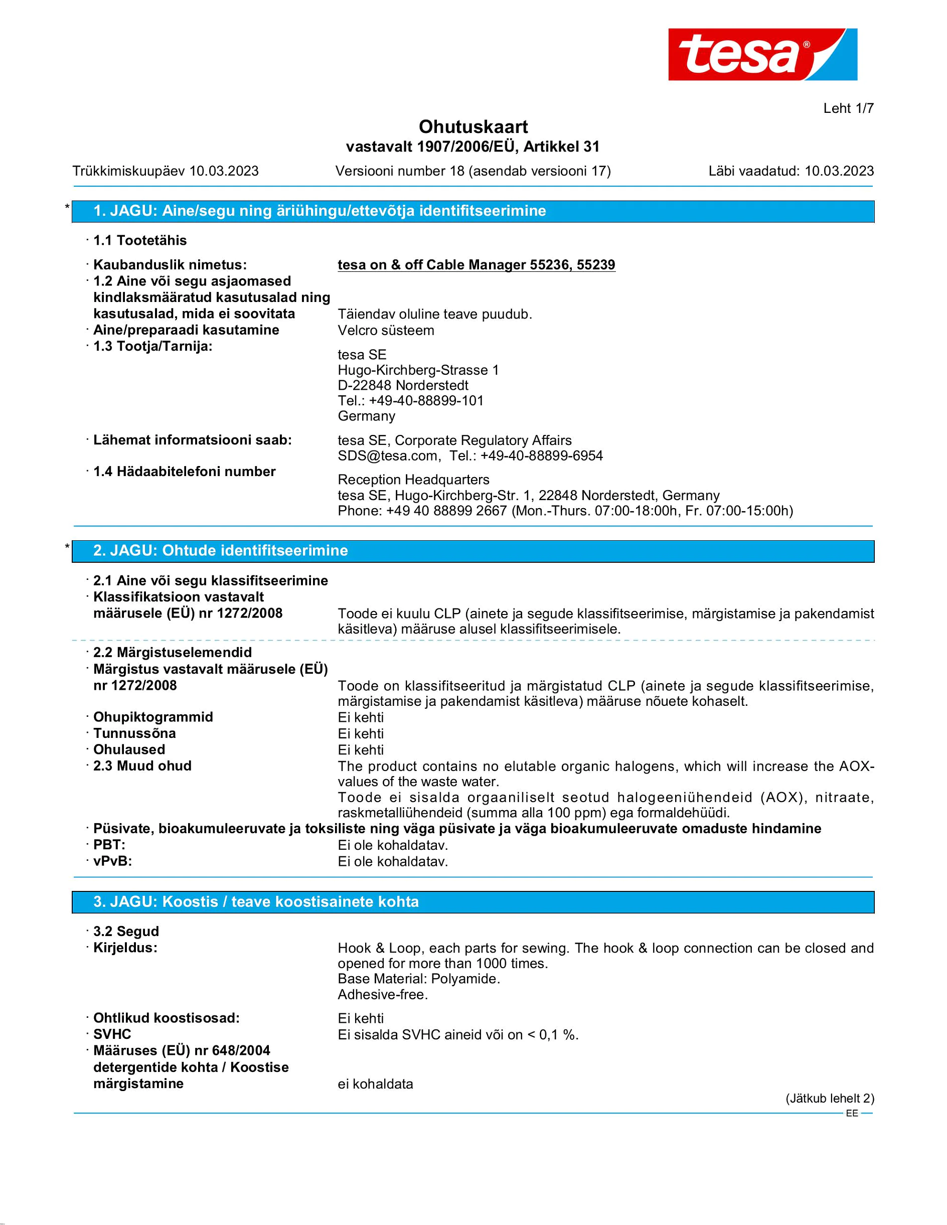 Safety data sheet_tesa® On & Off 55236_et-EE_v18