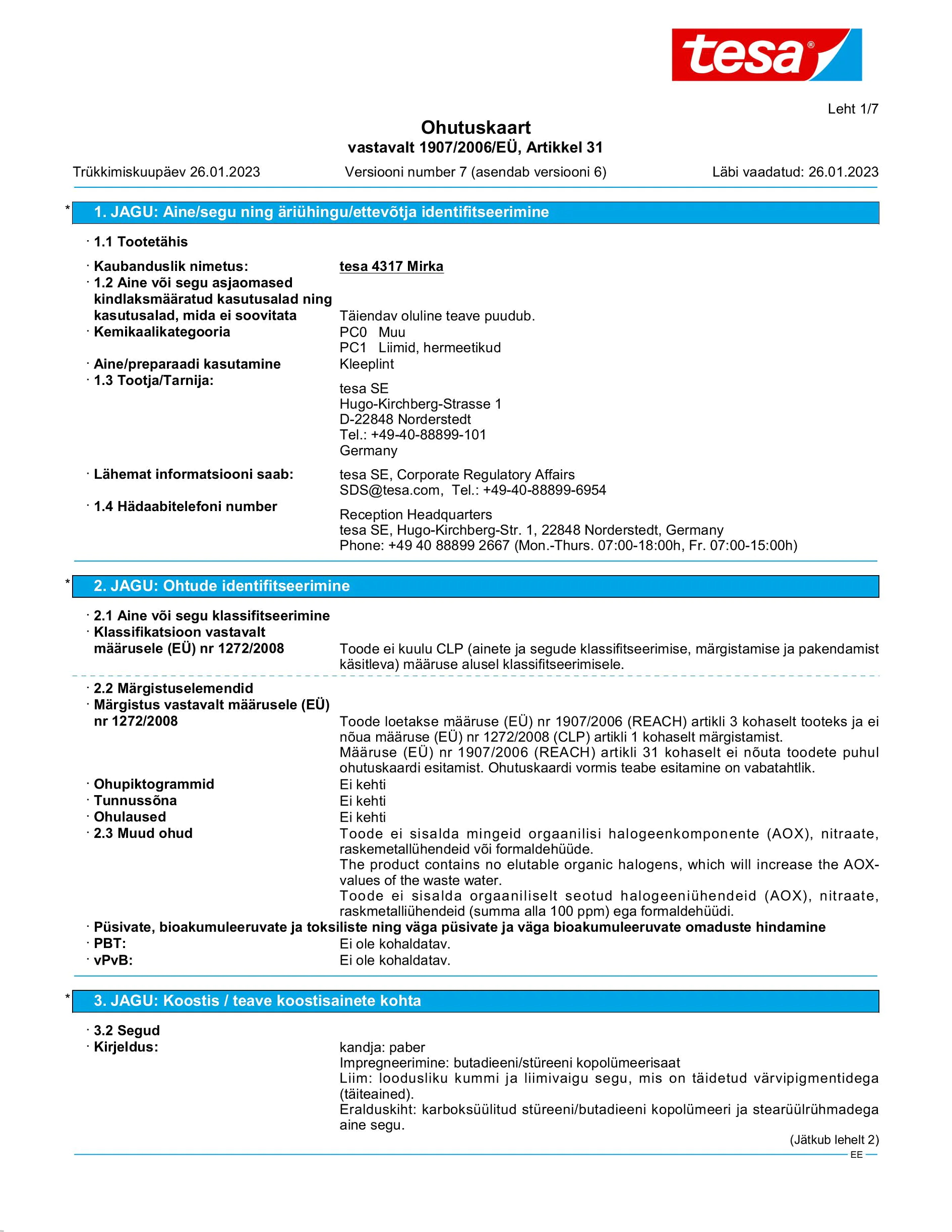 Safety data sheet_tesa® 04317_et-EE_v7