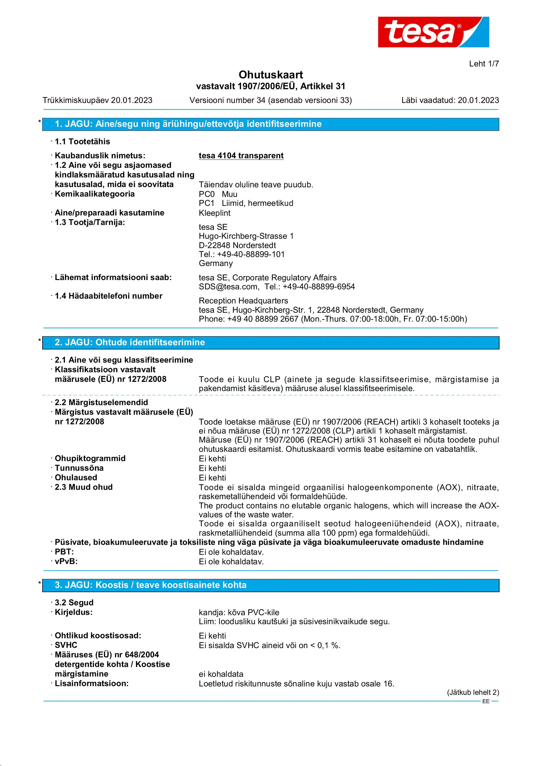 Safety data sheet_tesa® 04104_et-EE_v34