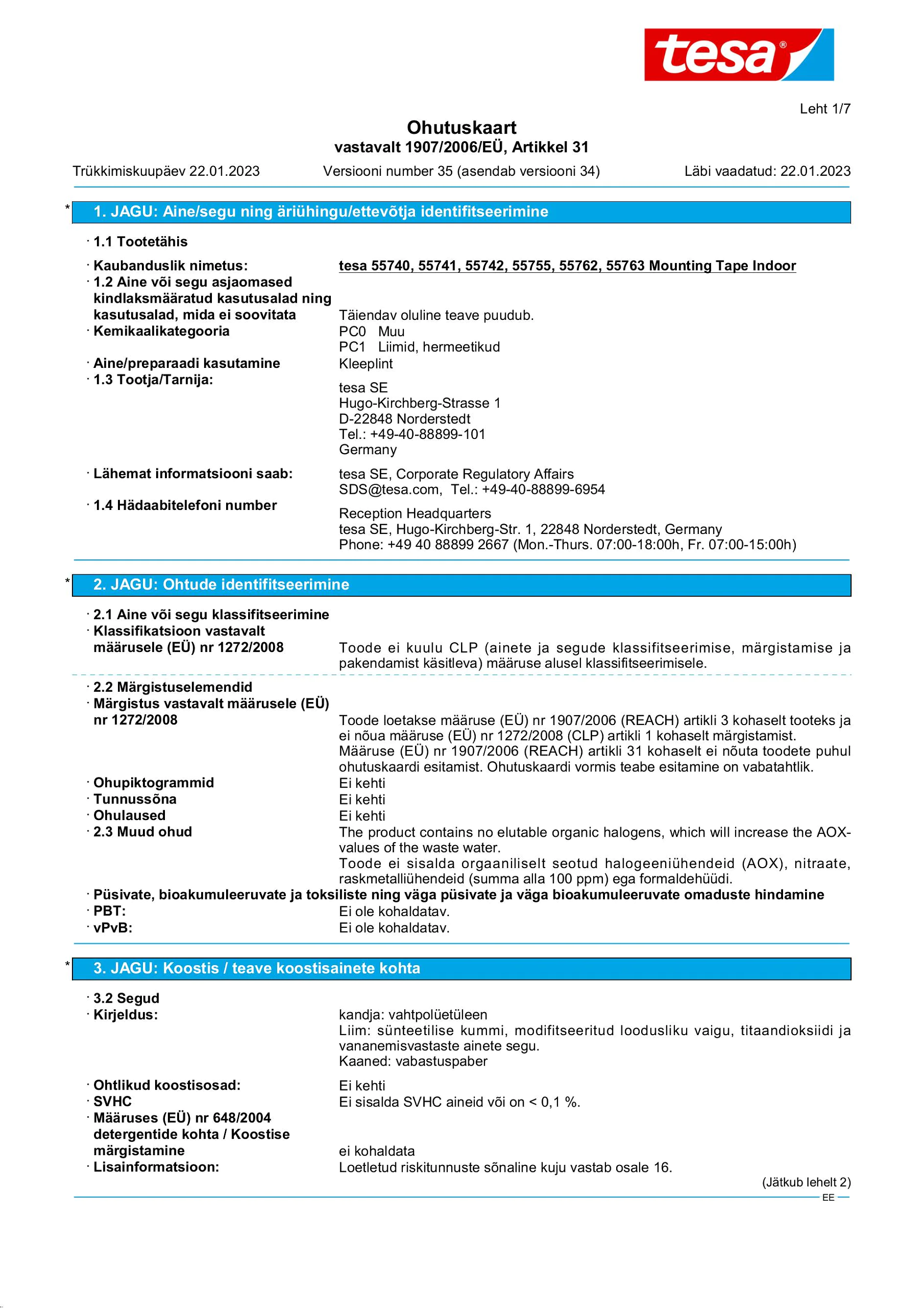 Safety data sheet_tesa® Powerbond 55740_et-EE_v35