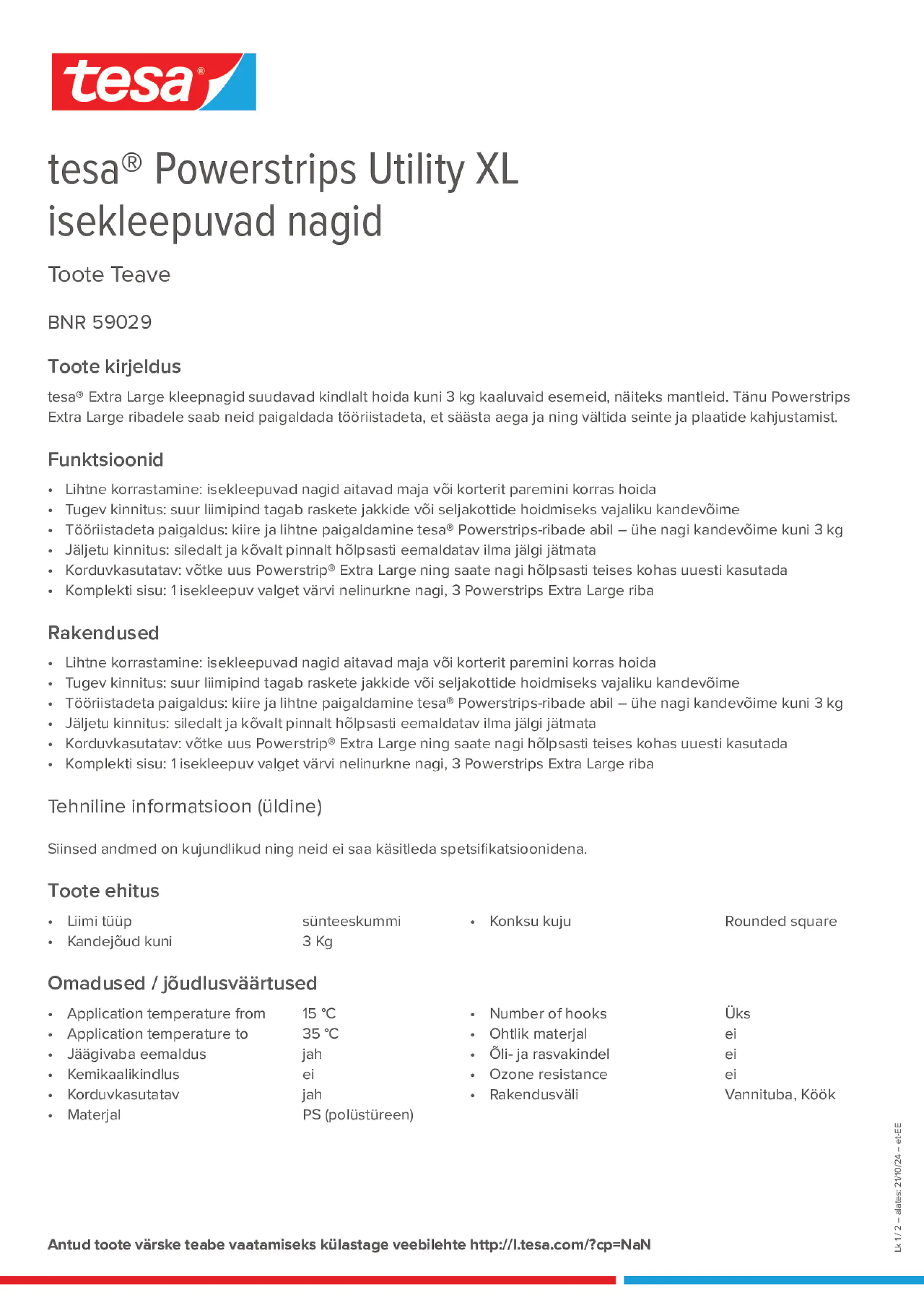 Product information_tesa® Powerstrips 59029_et-EE