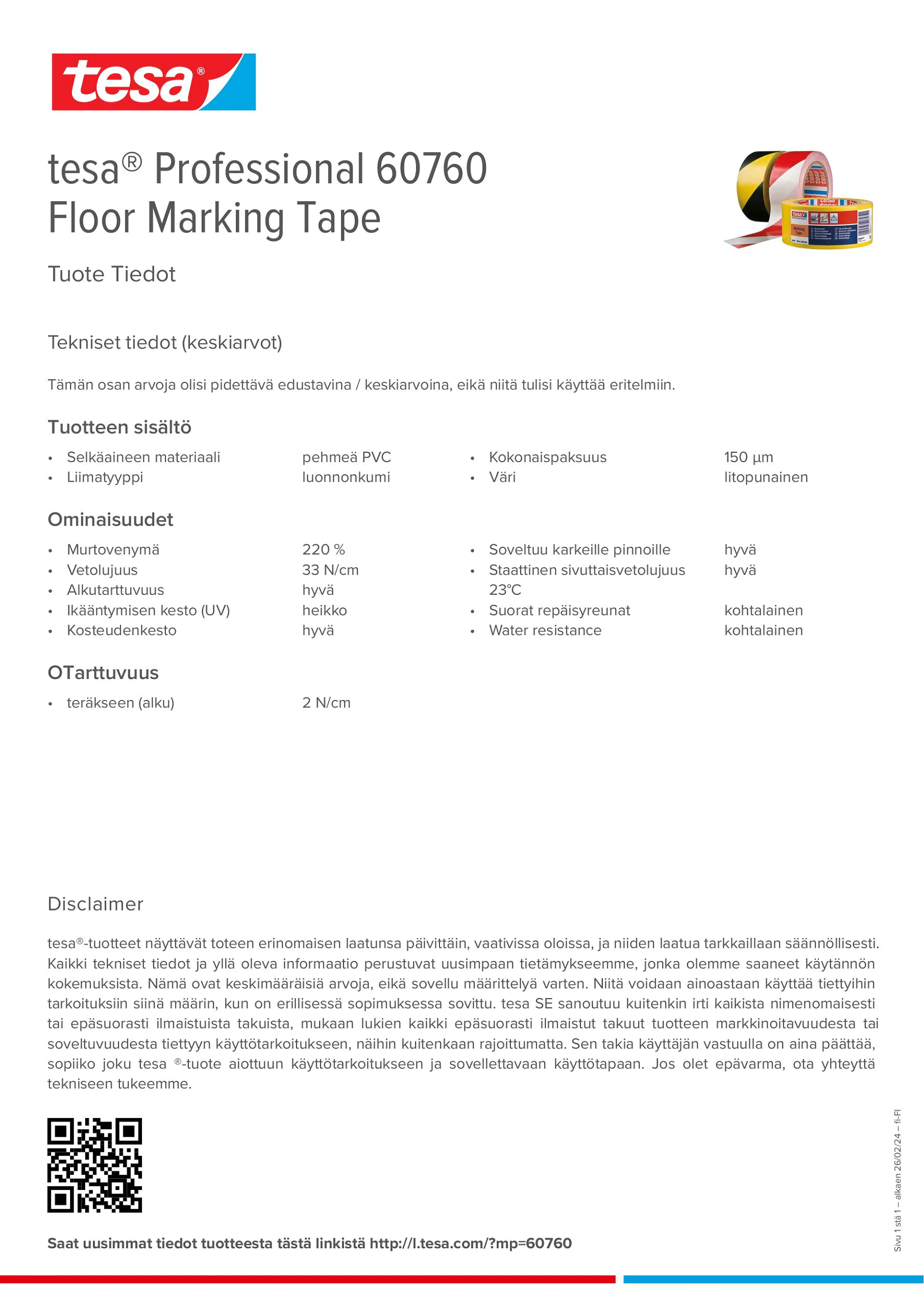 Product information_tesa® Professional 60760_fi-FI