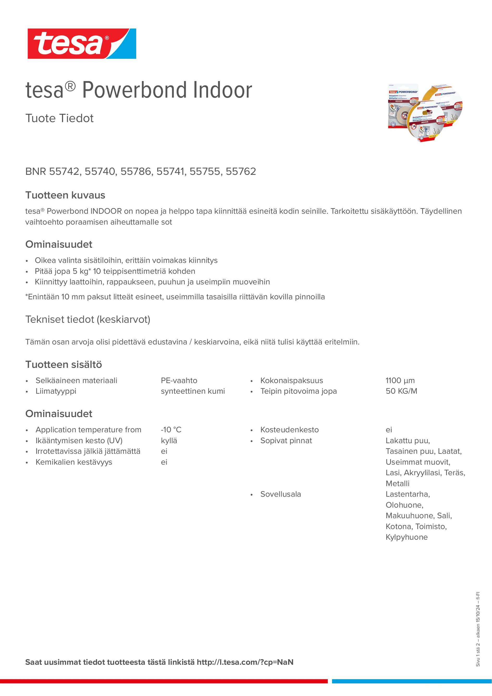 Product information_tesa® Powerbond 55740_fi-FI