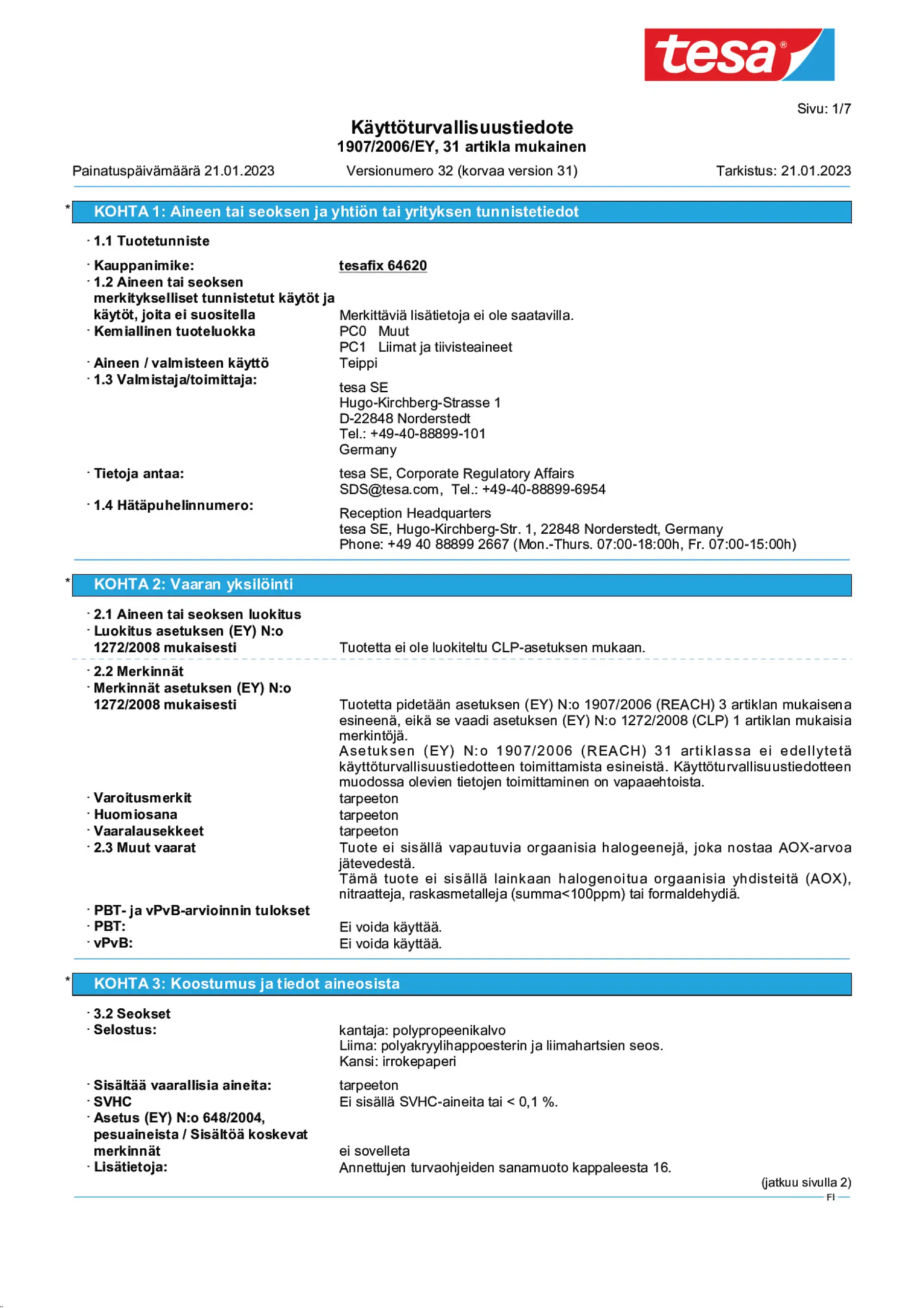 Safety data sheet_tesa® 64620_fi-FI_v32