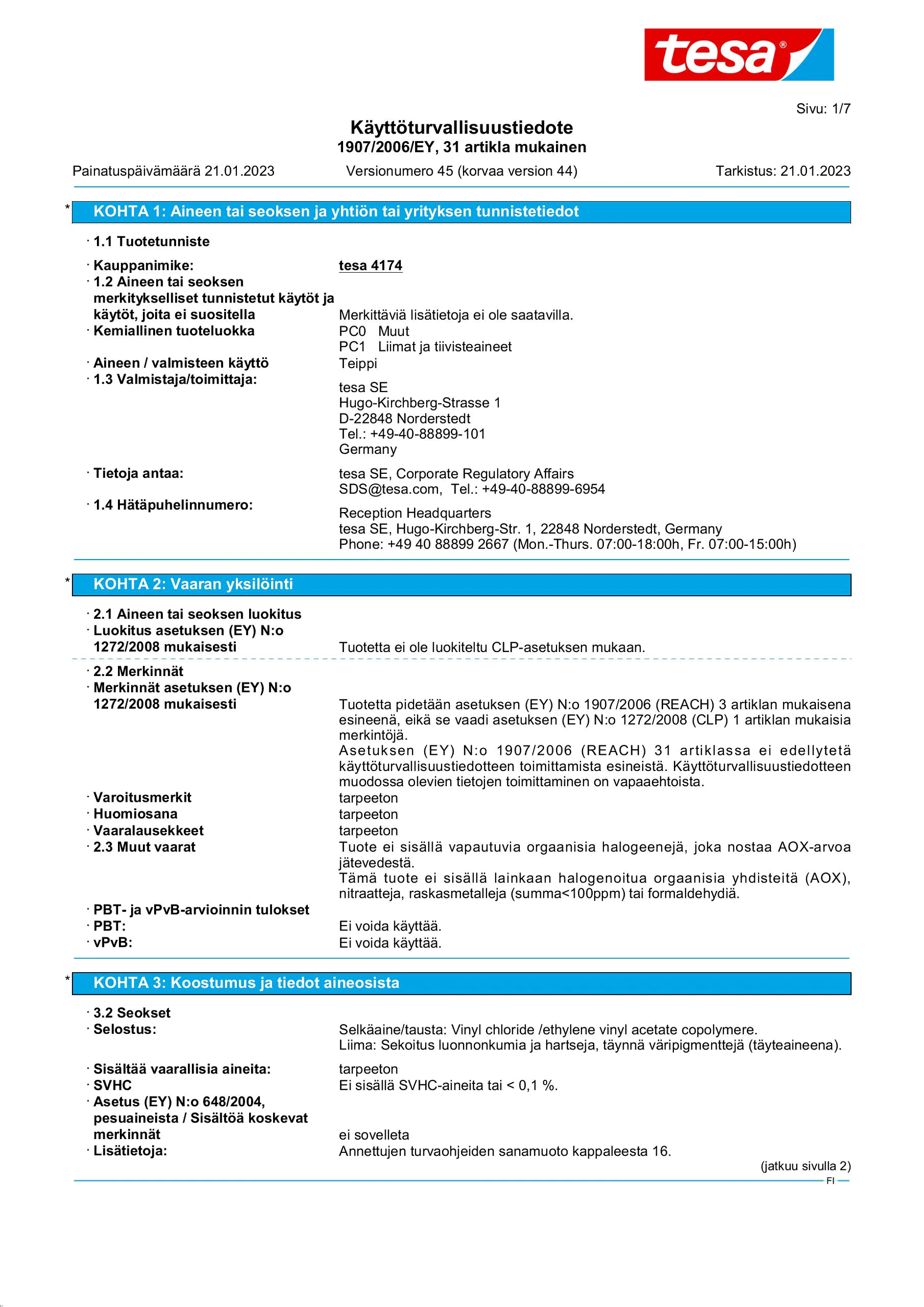 Safety data sheet_tesa® 4174_fi-FI_v45