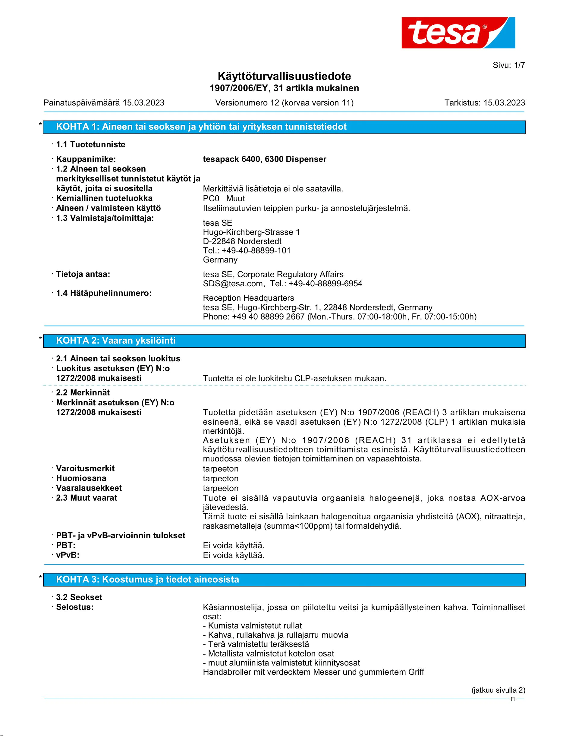 Safety data sheet_tesapack® 06300_fi-FI_v12