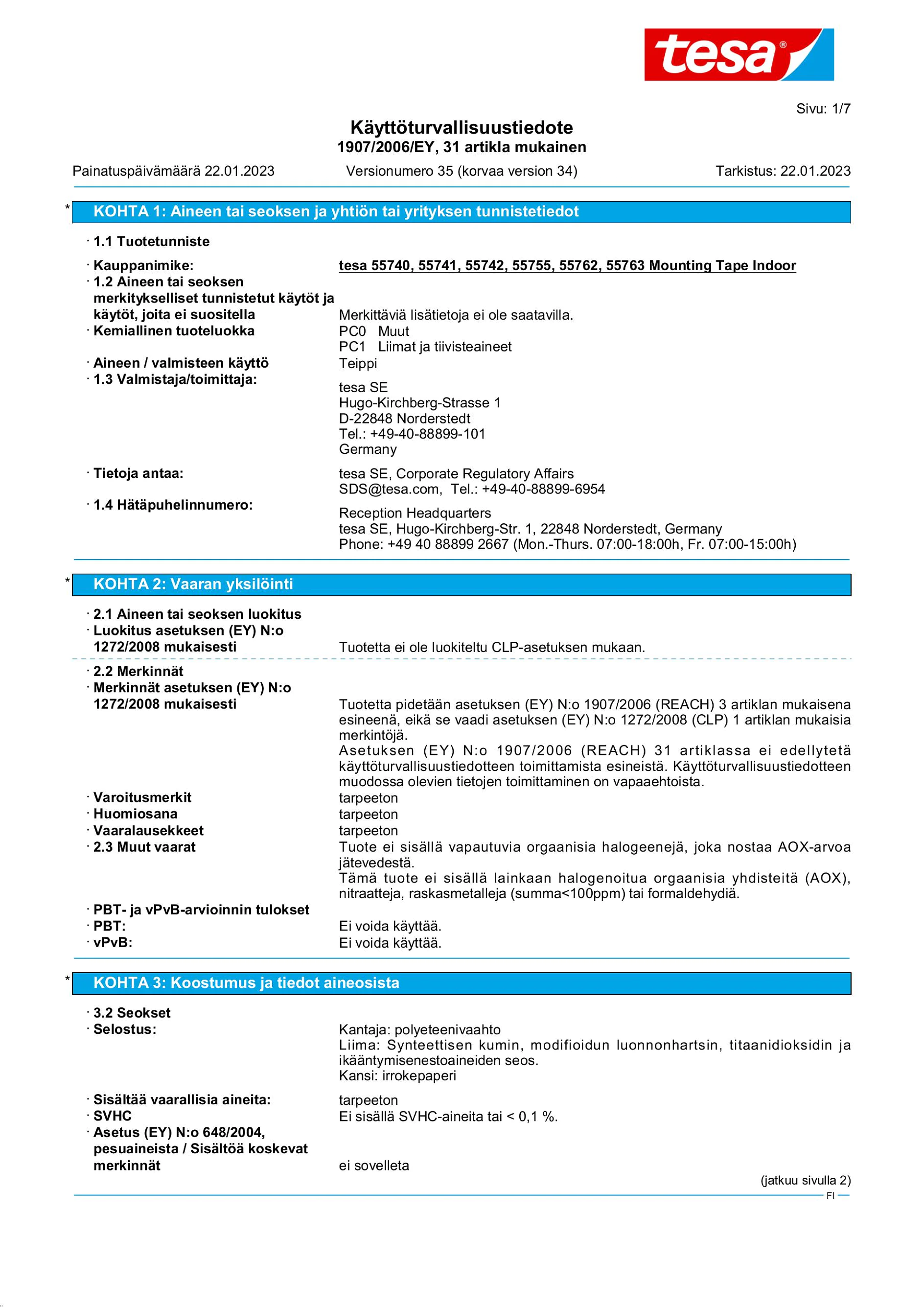 Safety data sheet_tesa® Powerbond 55740_fi-FI_v35