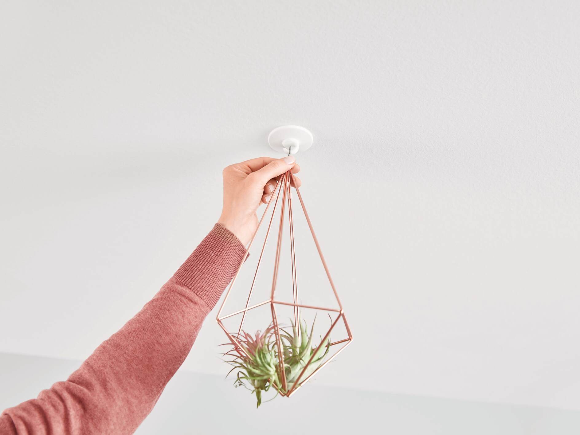 Crochet De Plafond - Suspendre Des Mobiles Pour Bébé Sans Percer, Blanc