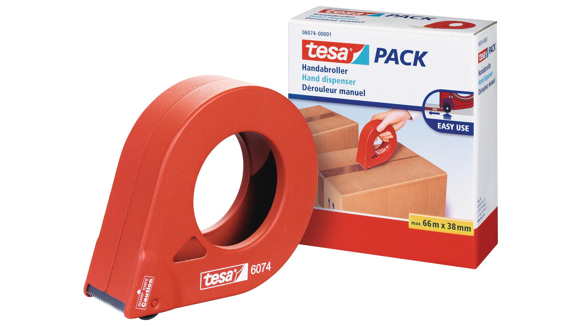 TESA - Dérouleur pour ruban adhésif d'emballage avec 2 rouleaux 66m x 50mm  - Un dévidoir pour les rouleaux adhésif d'emballage avec deux ro -  Livraison gratuite dès 120€