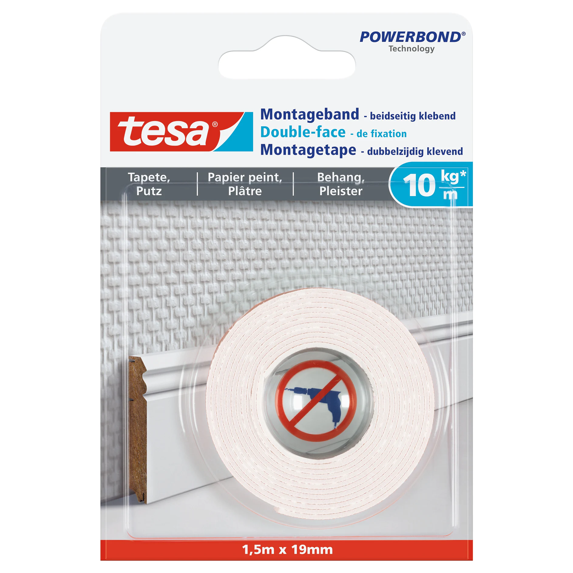 [en-en] tesa Smart Mounting System Mounting Tape 1,5x19 Wallpaper