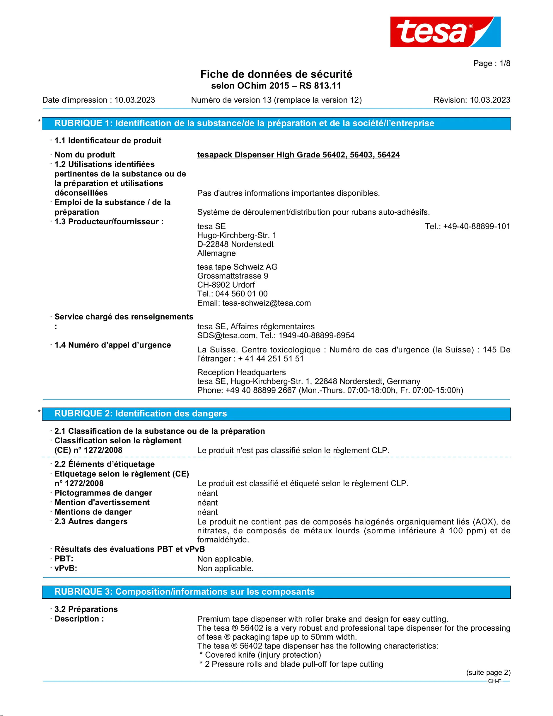 Safety data sheet_tesapack® 56403_fr-CH_v13