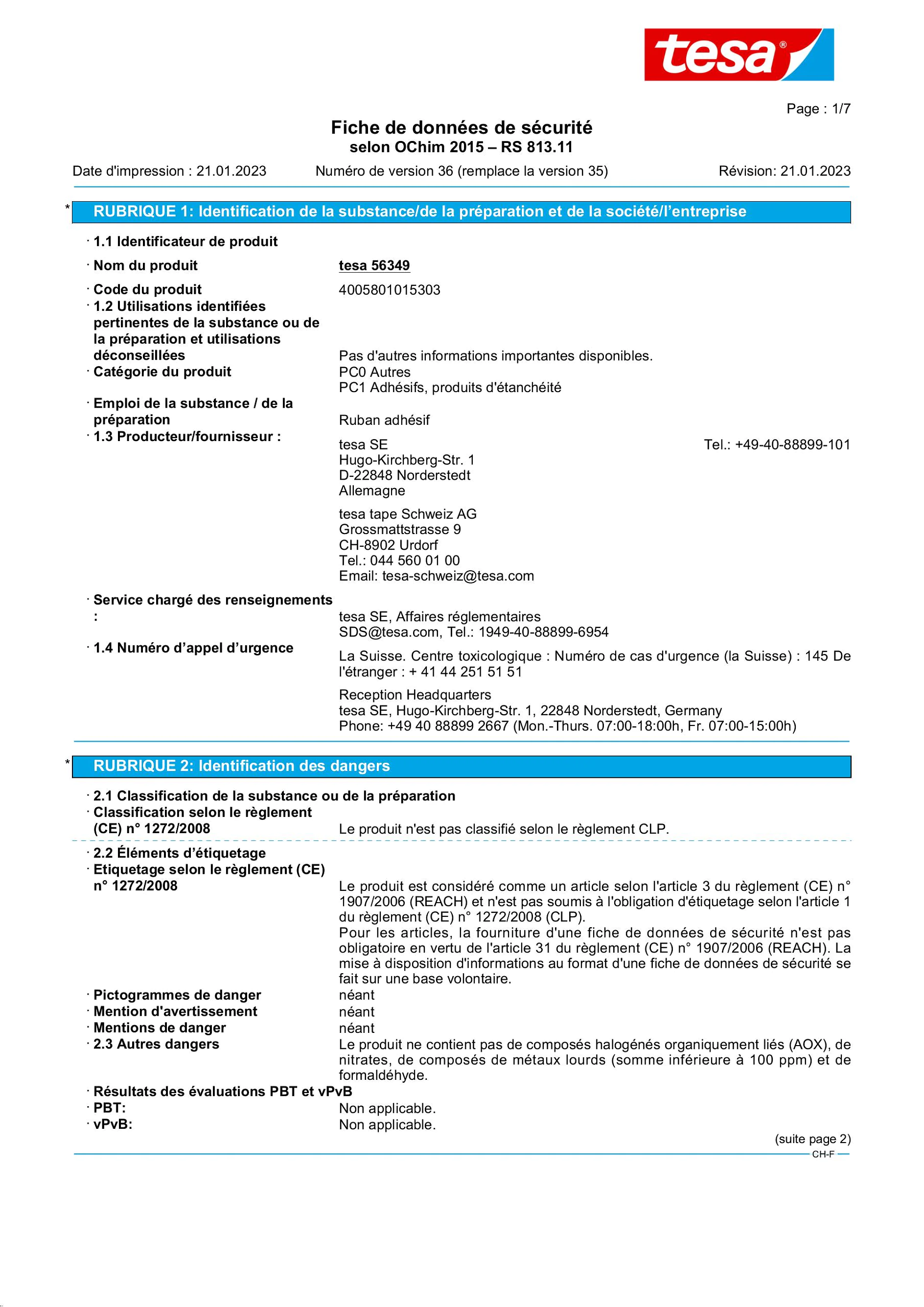 Safety data sheet_tesa® extra Power 56349_fr-CH_v36