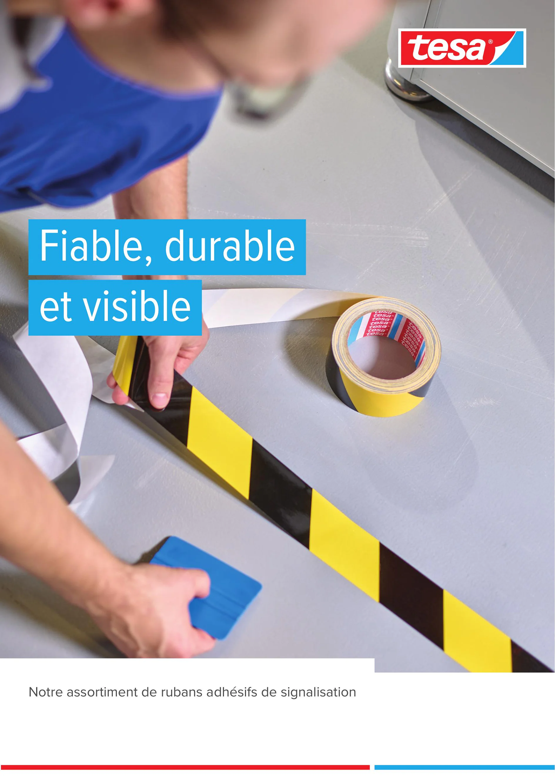 Dépliant sur l’assortiment de rubans adhésifs de signalisation tesa®