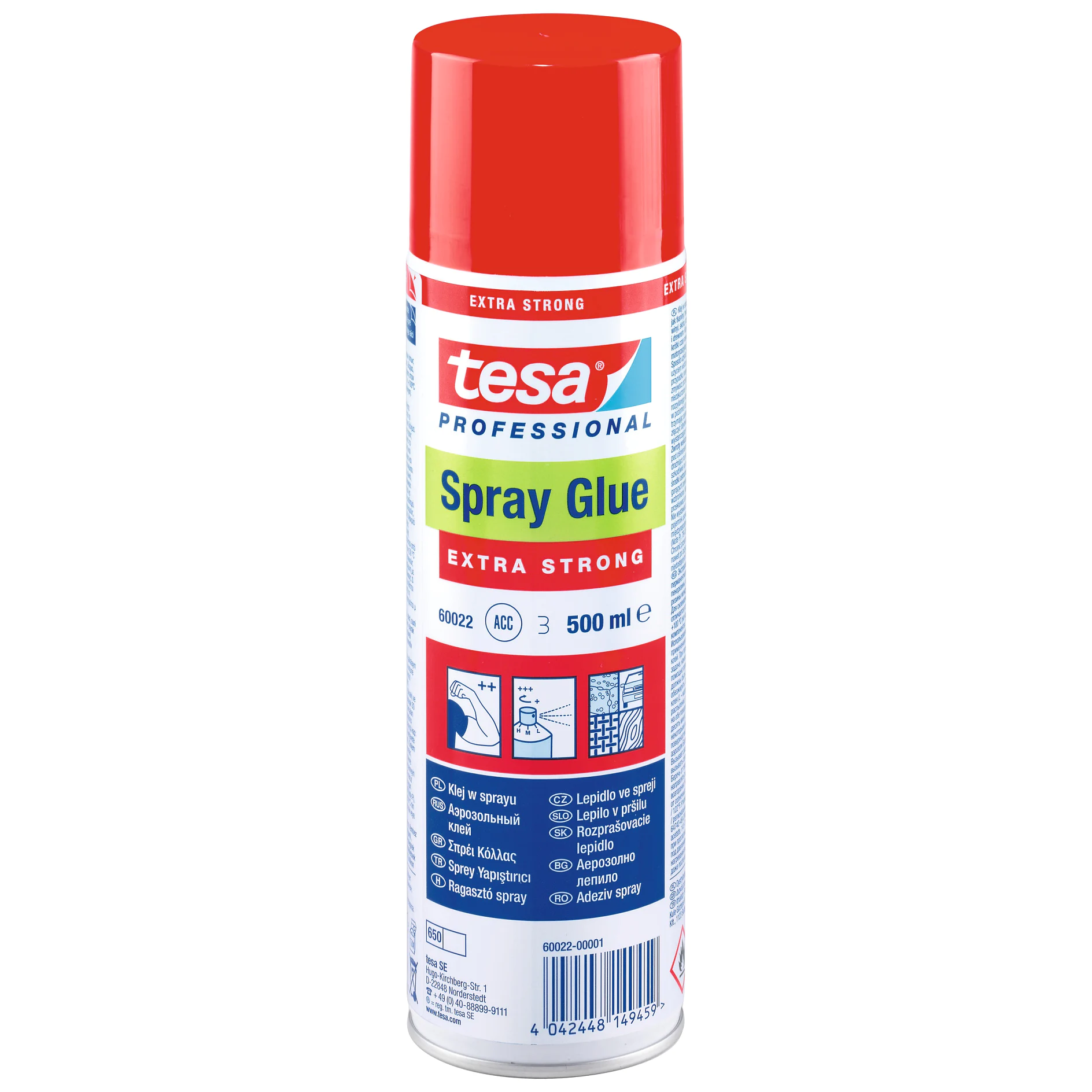 [en-en] tesa Professional Spray Glue Extra Strong LI601