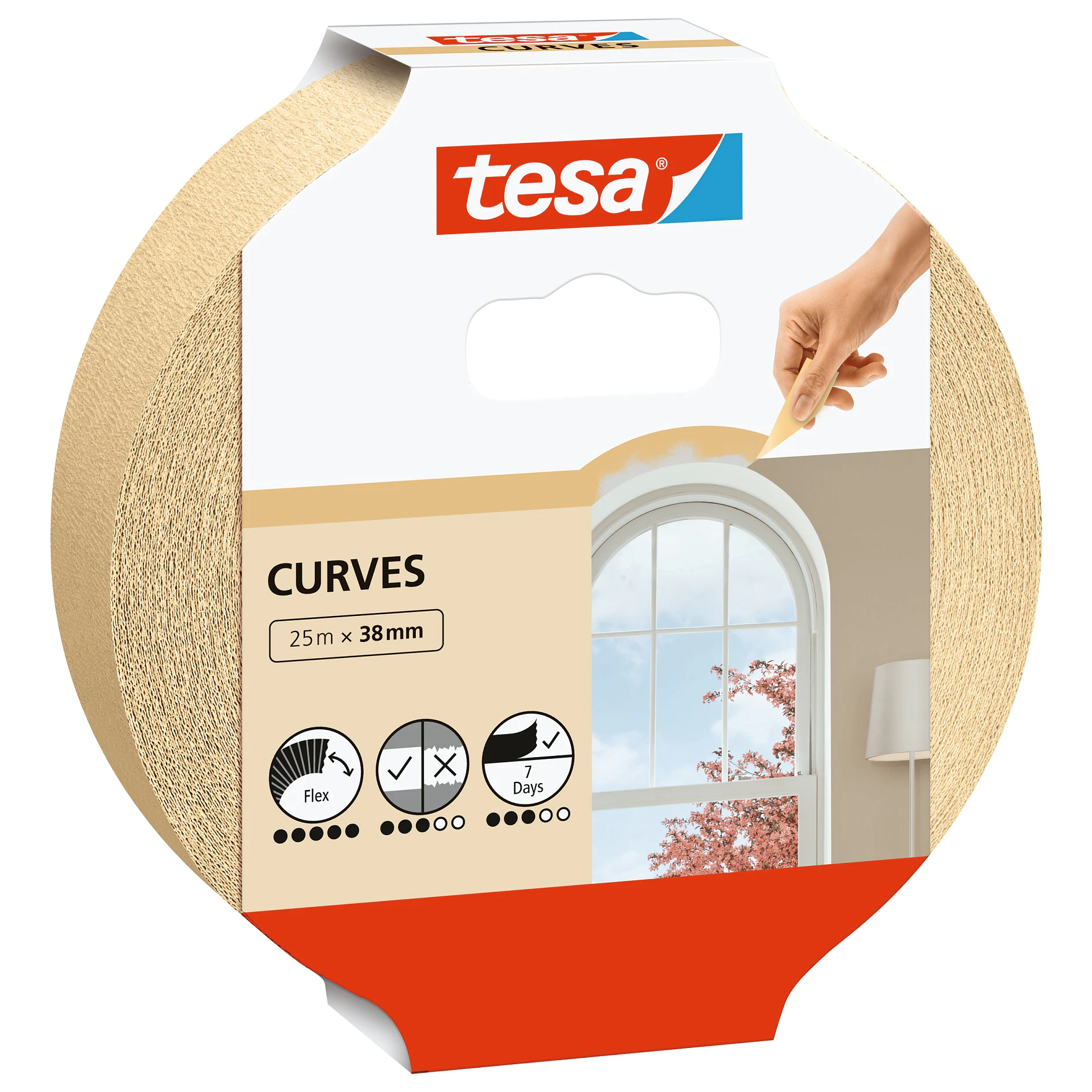 [en-en] tesa Masking Curves, 25m x 38mm