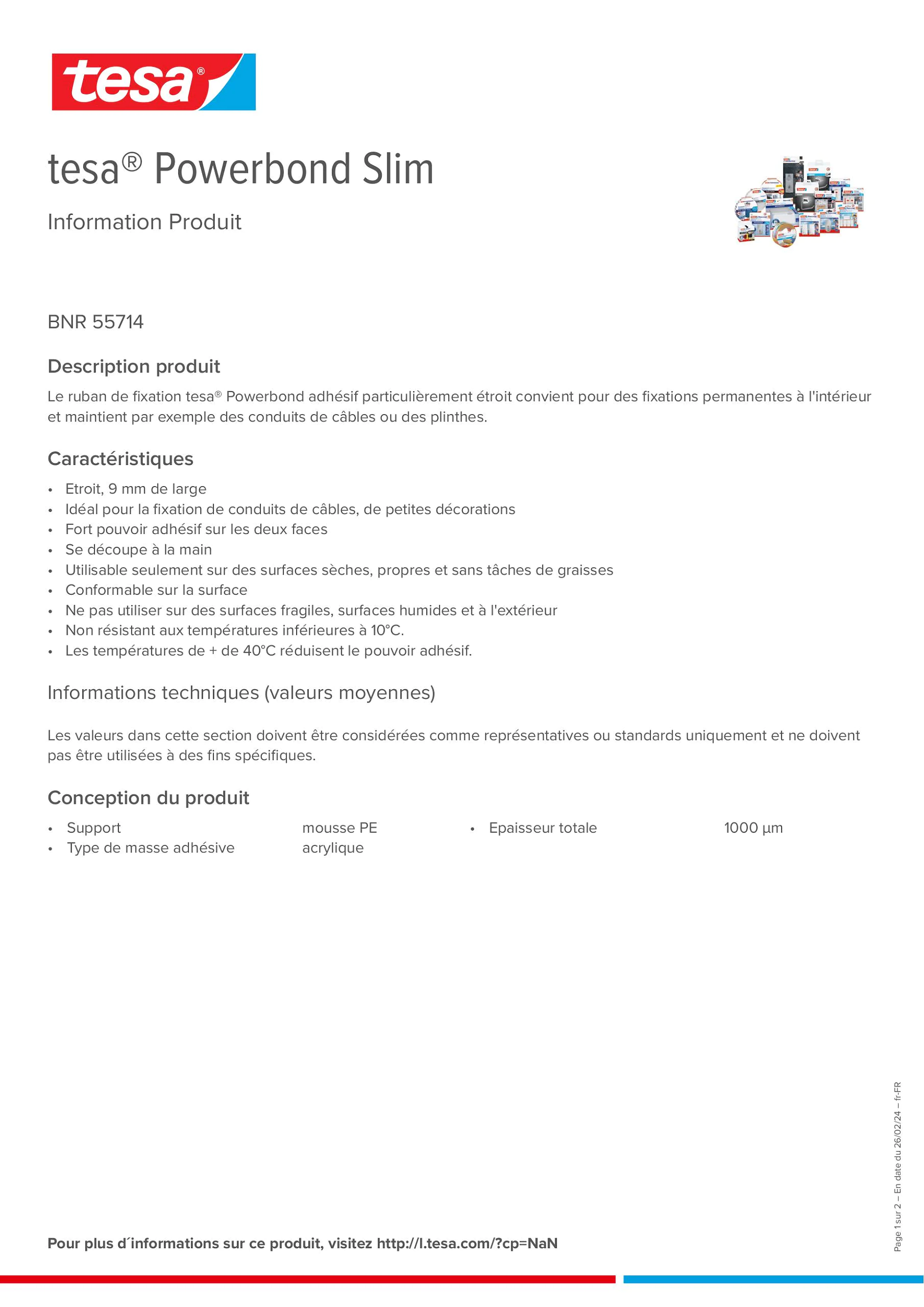 Product information_tesa® Powerbond 55714_fr-FR