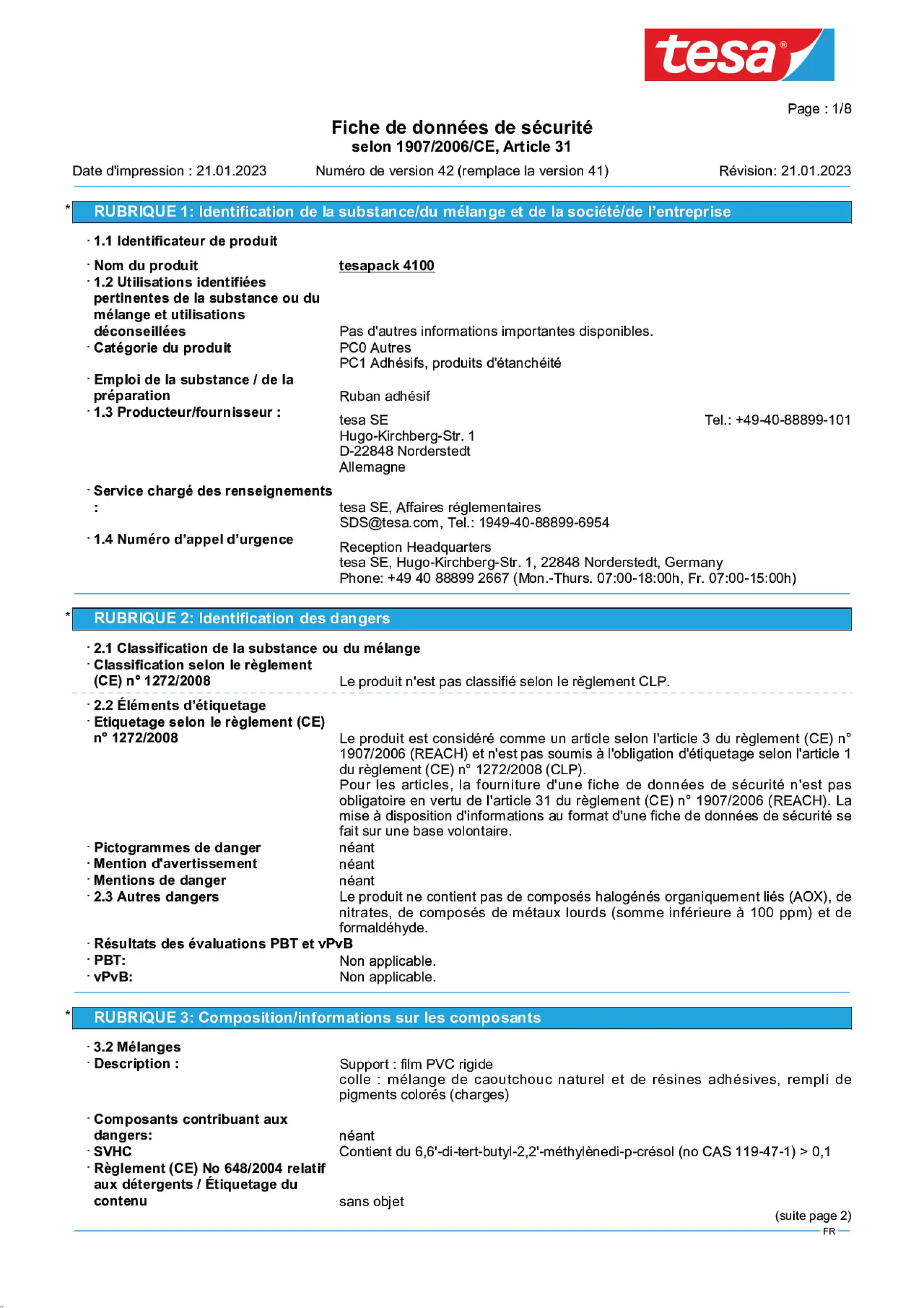 Safety data sheet_tesa® 04100_fr-FR_v42