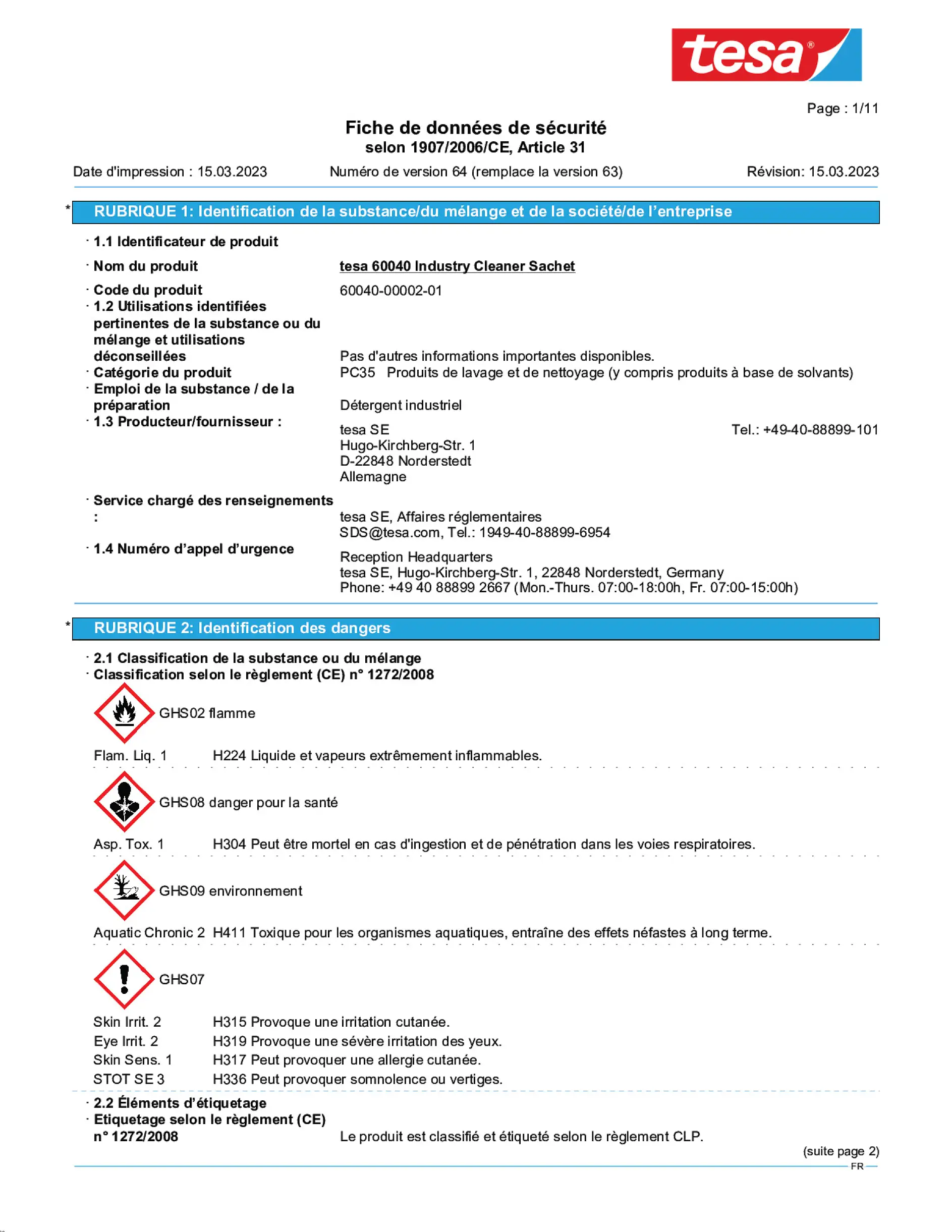 Safety data sheet_tesa® 60040_fr-FR_v64