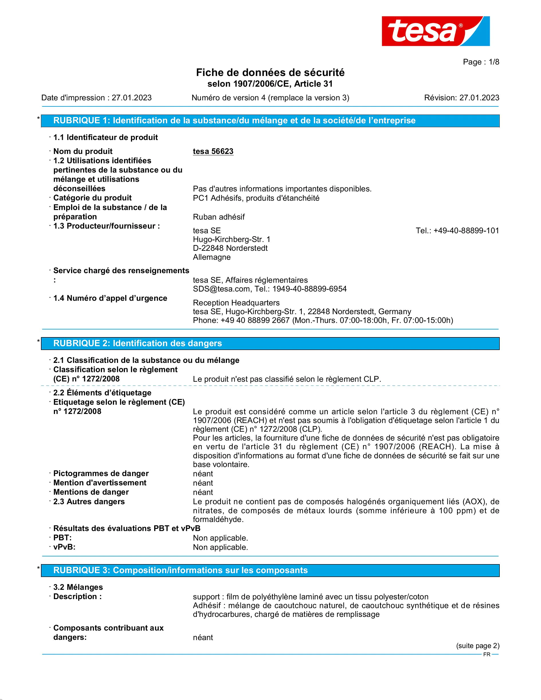 Safety data sheet_tesa® 56622_fr-FR_v4