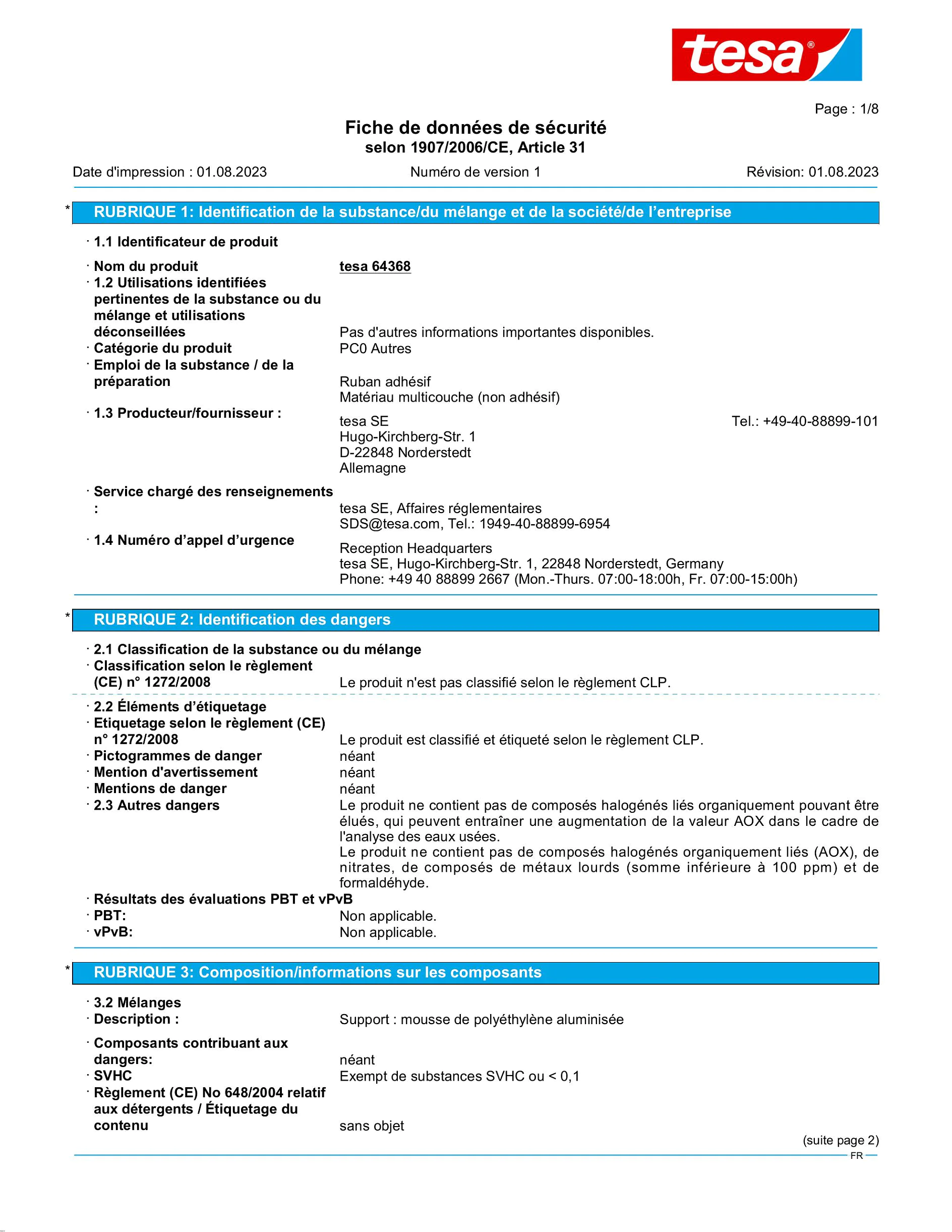 Safety data sheet_tesamoll® 55157_fr-FR_v1