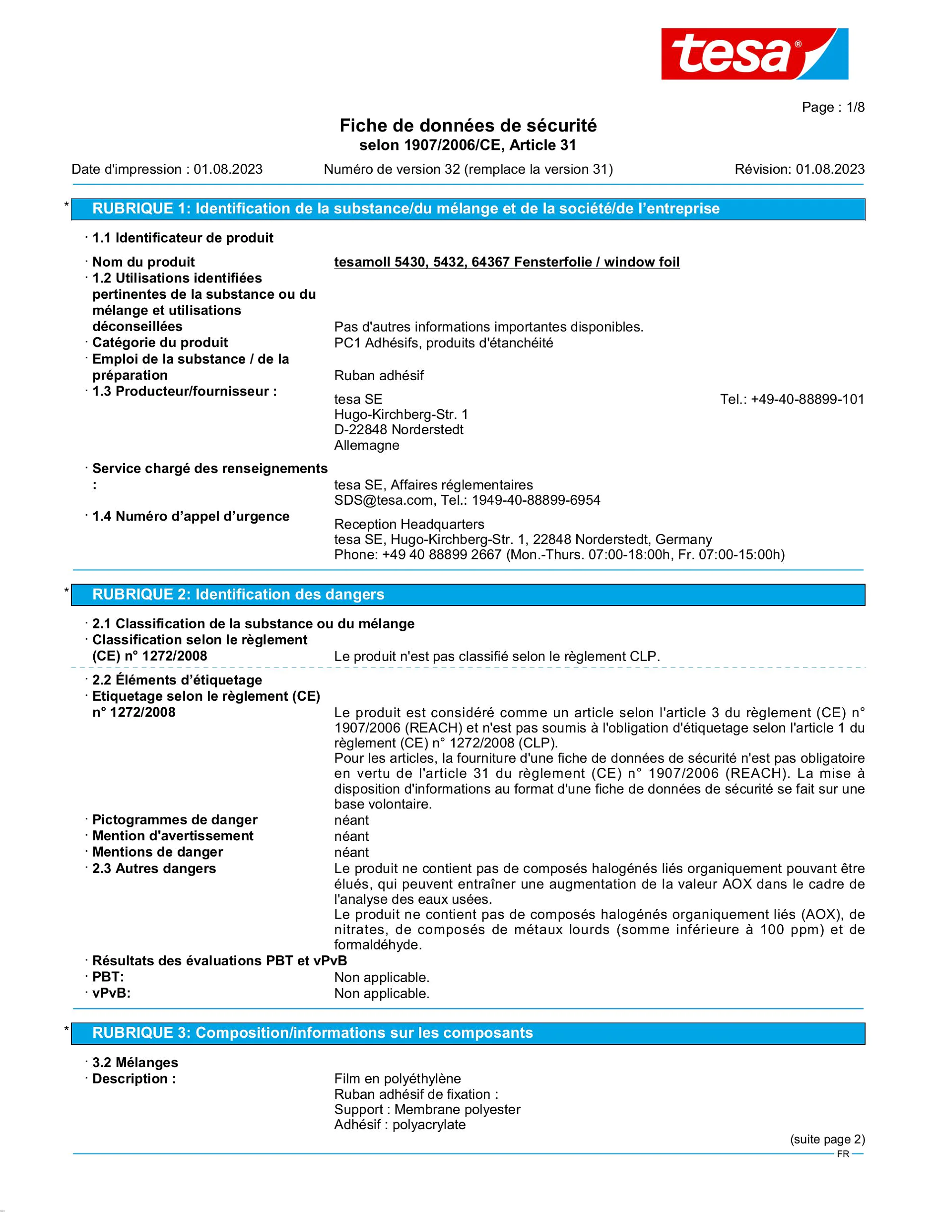 Safety data sheet_tesamoll® 5430_fr-FR_v32