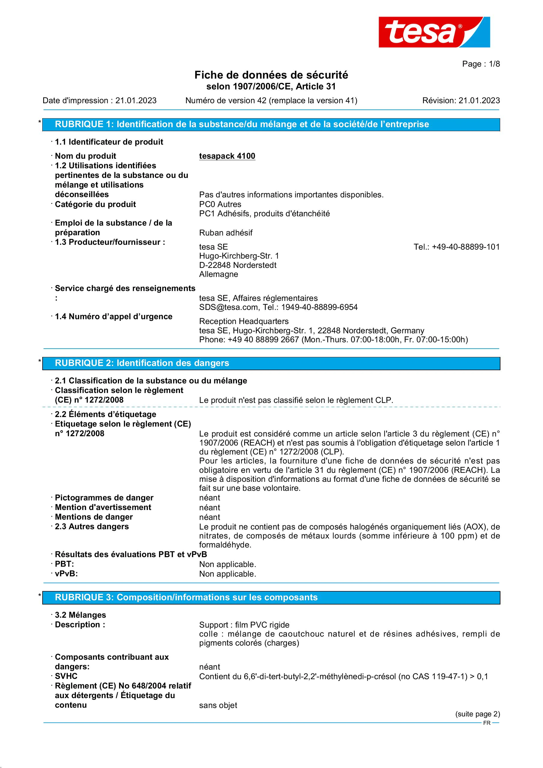 Safety data sheet_tesa® 04100_fr-FR_v42