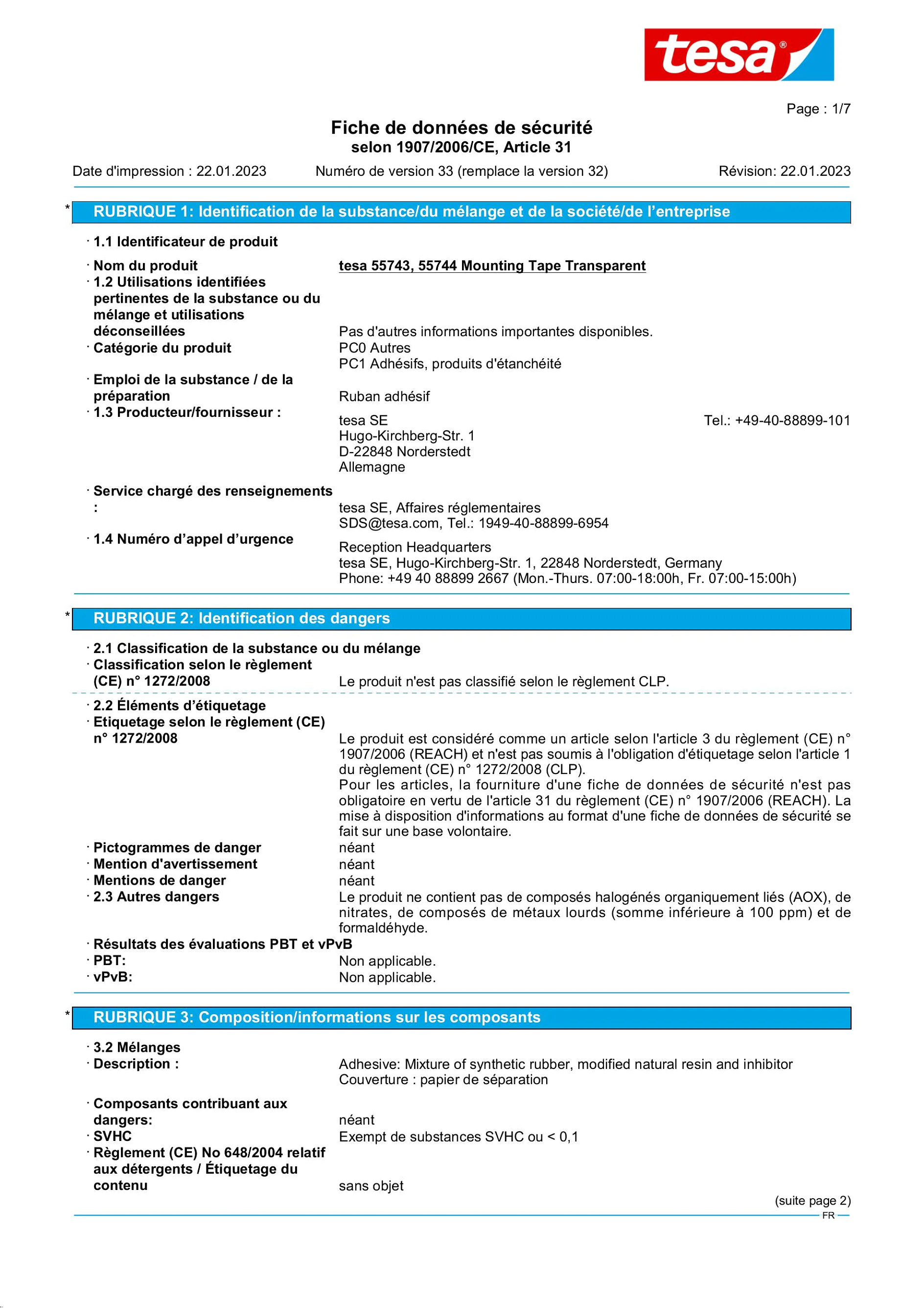 Safety data sheet_tesa® Powerbond 55744_fr-FR_v33