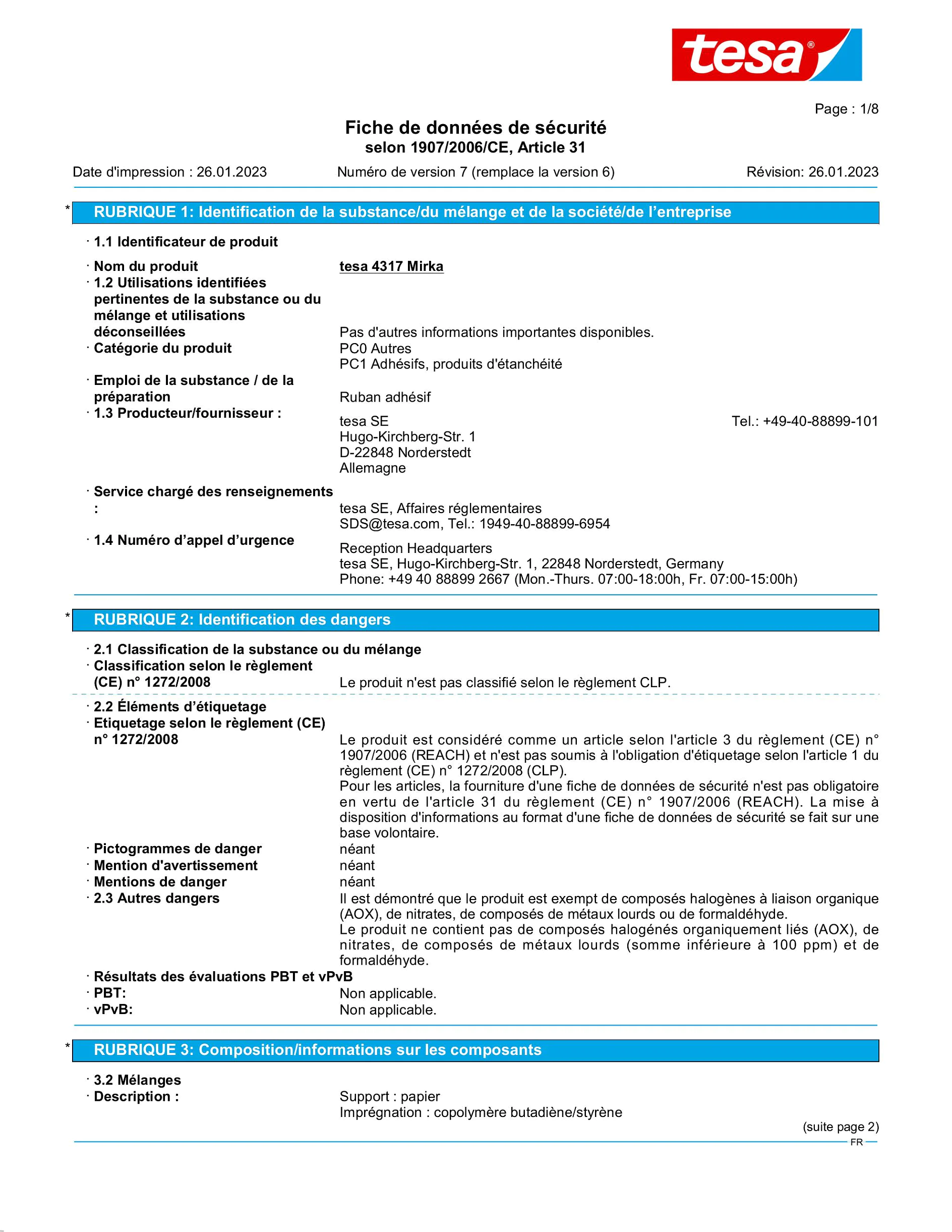 Safety data sheet_tesa® 04317_fr-FR_v7